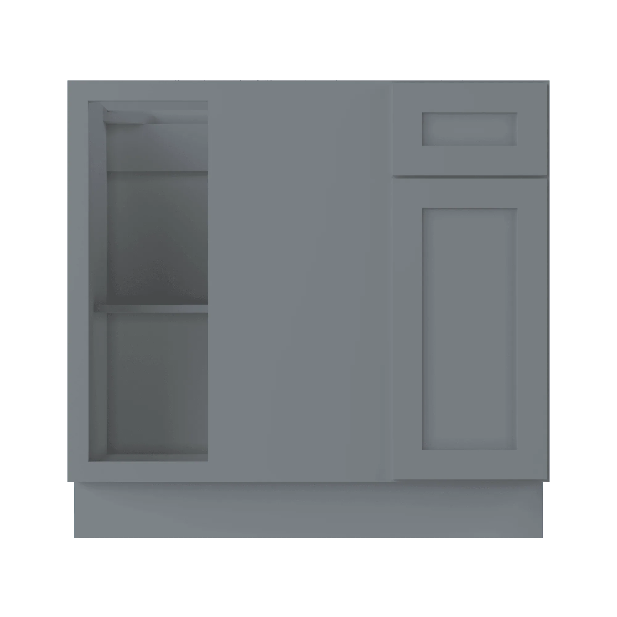 Blind Corner Base Kitchen Cabinet SCB36 Colonial Gray LessCare 36 in. width 34.5 in. height 24 in. depth - Image 3