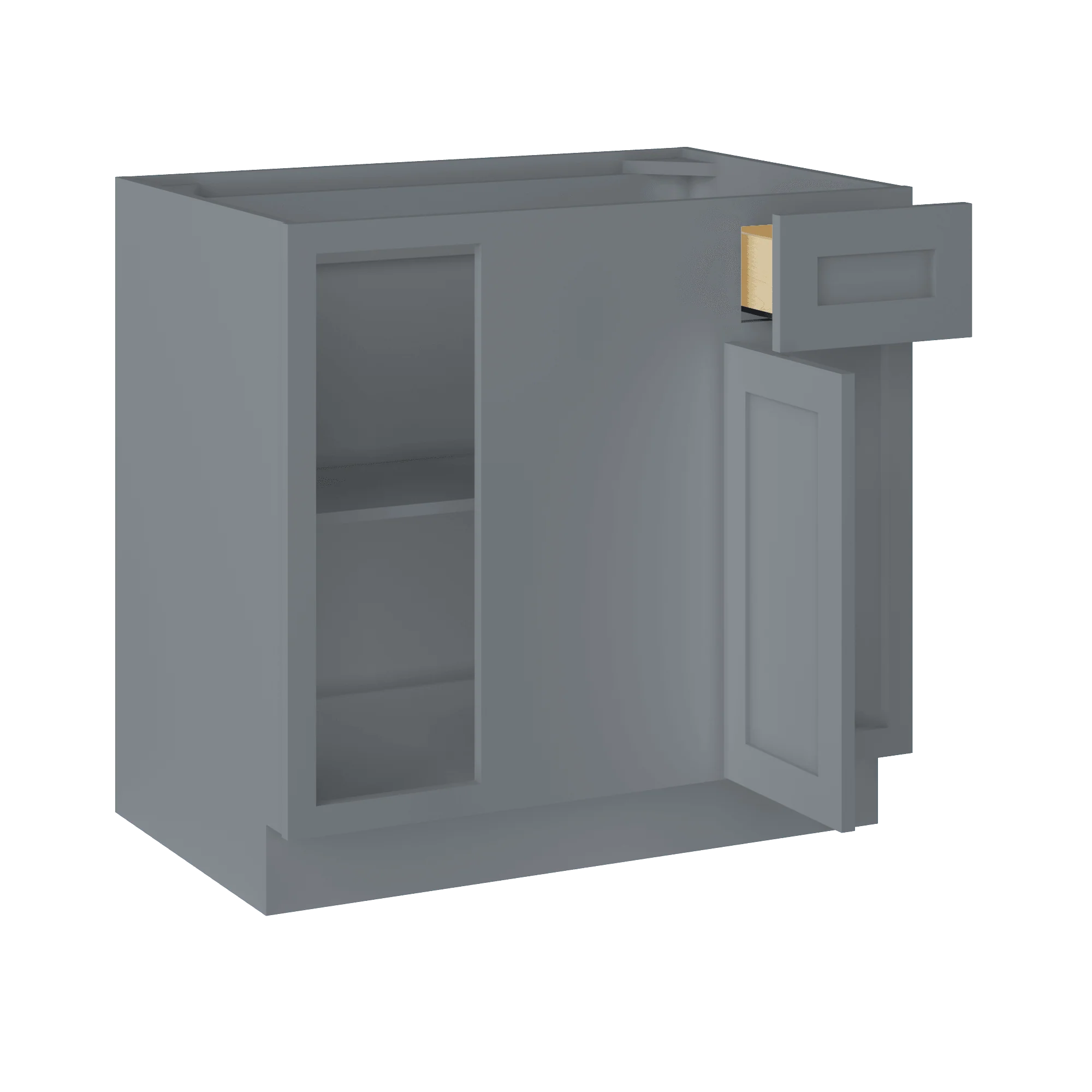 Blind Corner Base Kitchen Cabinet SCB36 Colonial Gray LessCare 36 in. width 34.5 in. height 24 in. depth - Image 4
