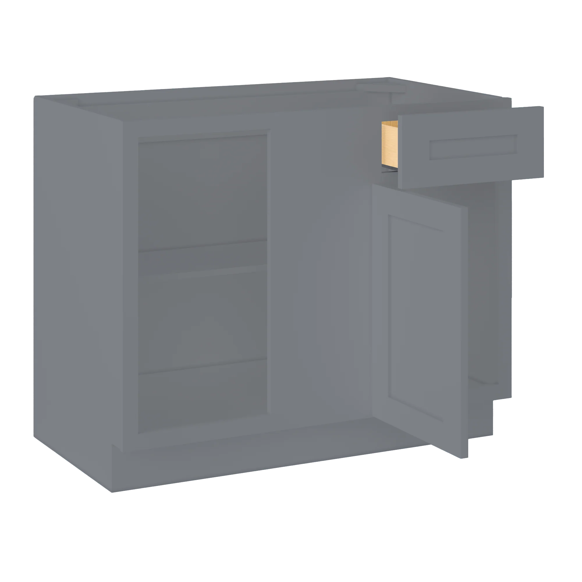 Blind Corner Base Kitchen Cabinet SCB42 Colonial Gray LessCare 42 in. width 34.5 in. height 24 in. depth - Image 4