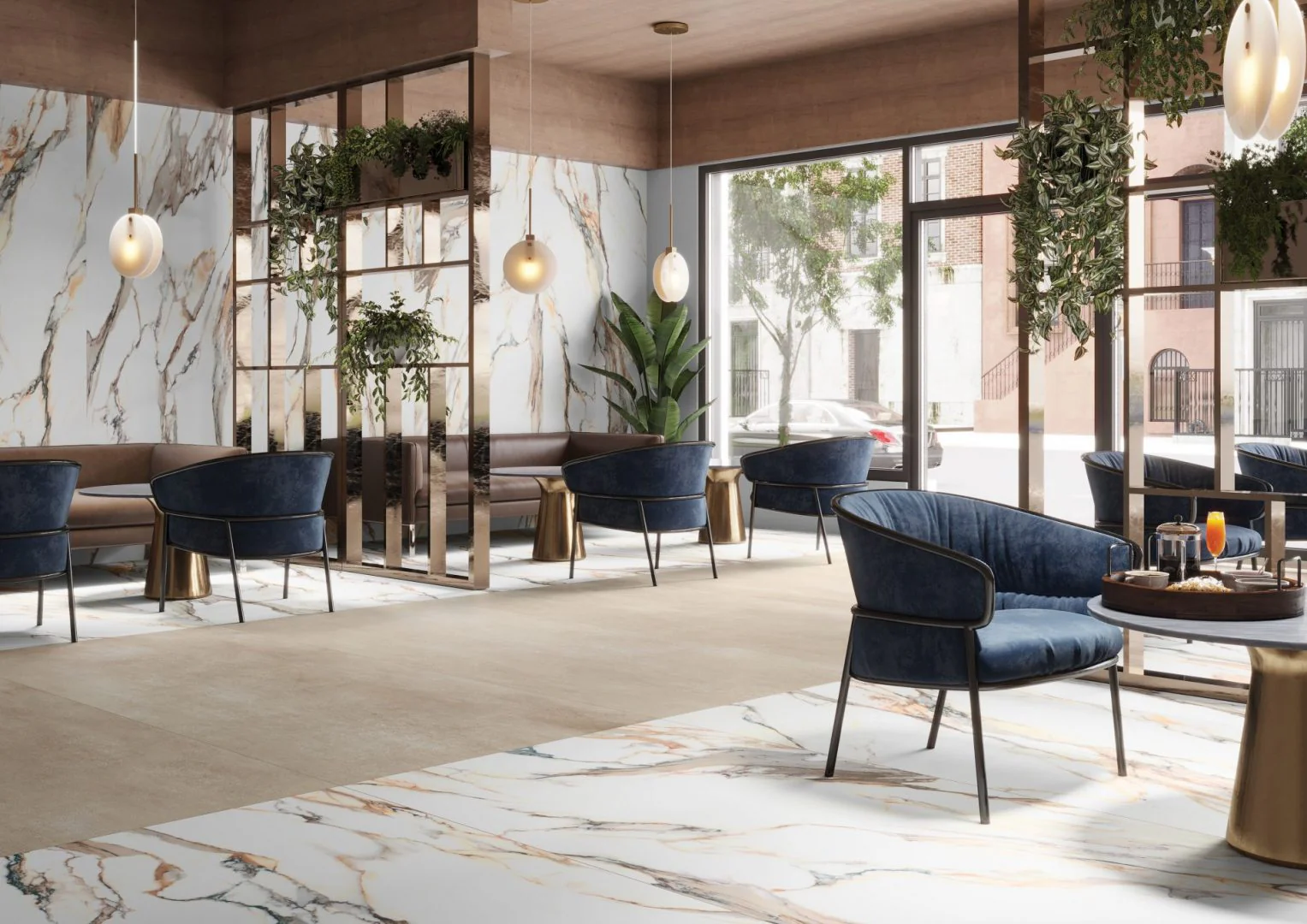 Calacatta Gold Tile 24x48 Polished Rectified Porcelain Floor and Wall for Interior or Exterior