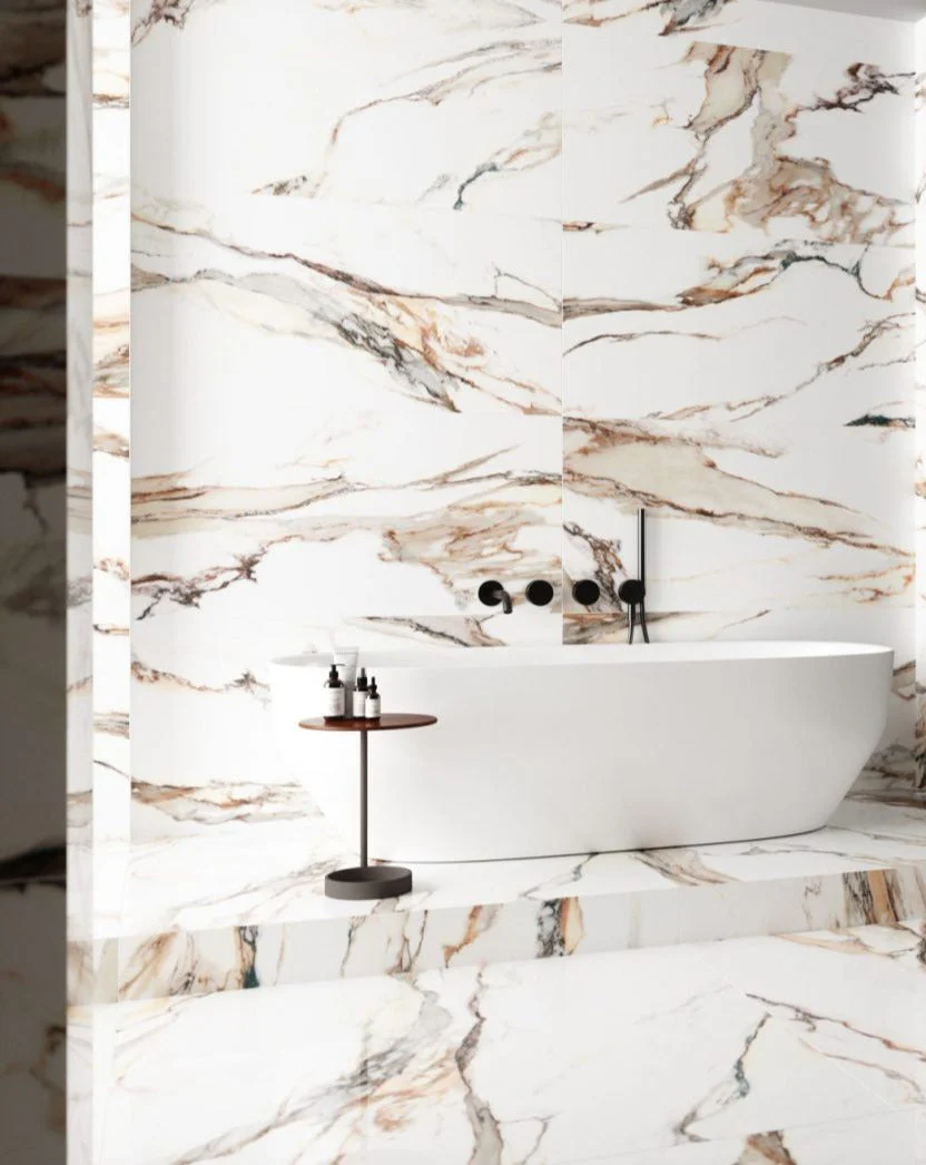 Calacatta Gold Tile 24x48 Polished Rectified Porcelain Floor and Wall for Interior or Exterior - Image 4
