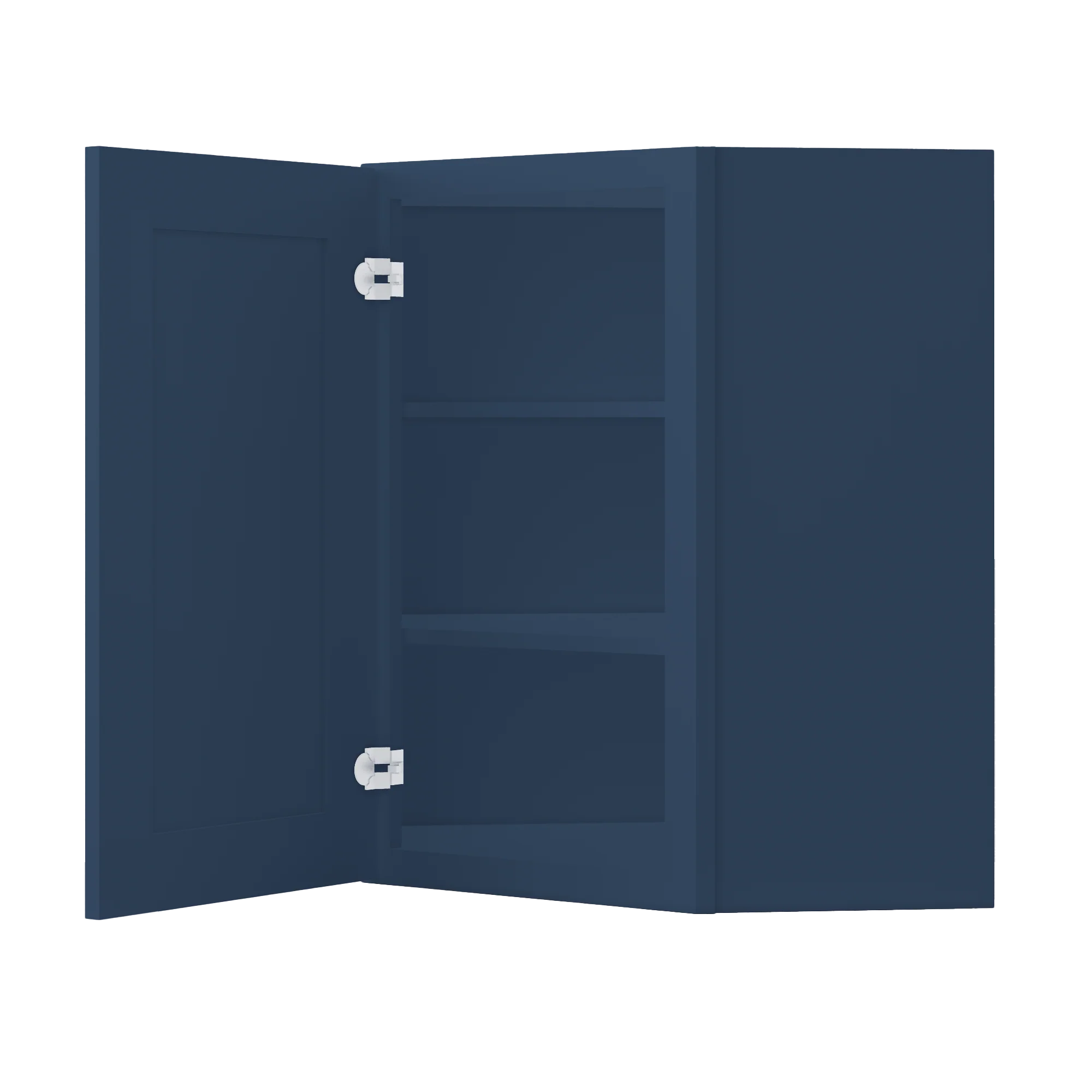 Diagonal Corner Kitchen Cabinet DC2430 Danbury Blue LessCare 24 in. width 30 in. height 12 in. depth - Image 4