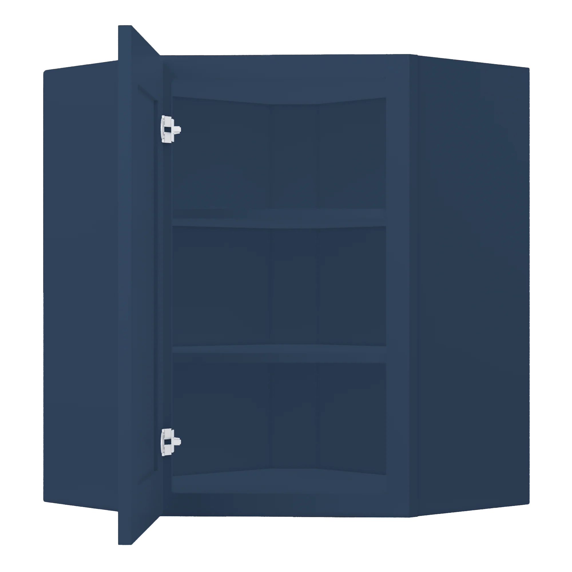 Diagonal Corner Kitchen Cabinet DC2430 Danbury Blue LessCare 24 in. width 30 in. height 12 in. depth - Image 5