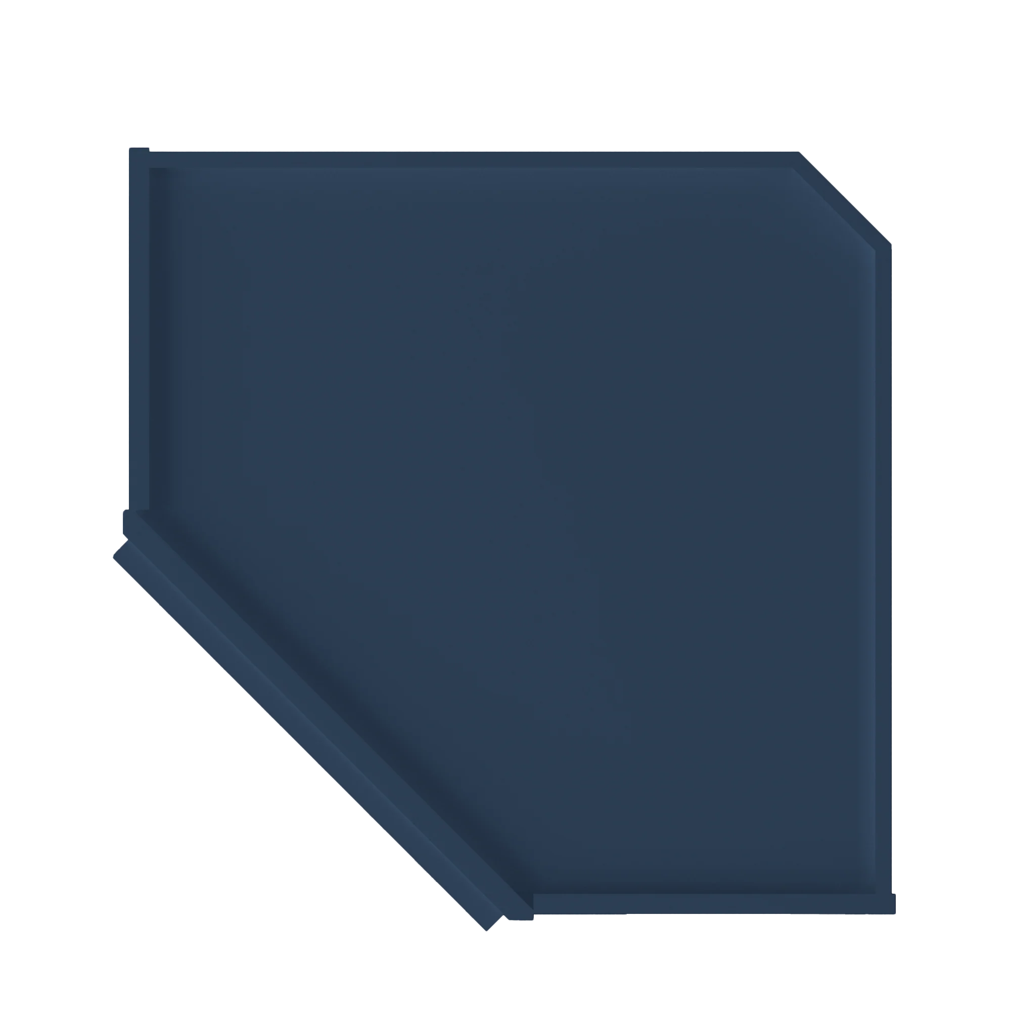 Diagonal Corner Kitchen Cabinet DC2430 Danbury Blue LessCare 24 in. width 30 in. height 12 in. depth - Image 6