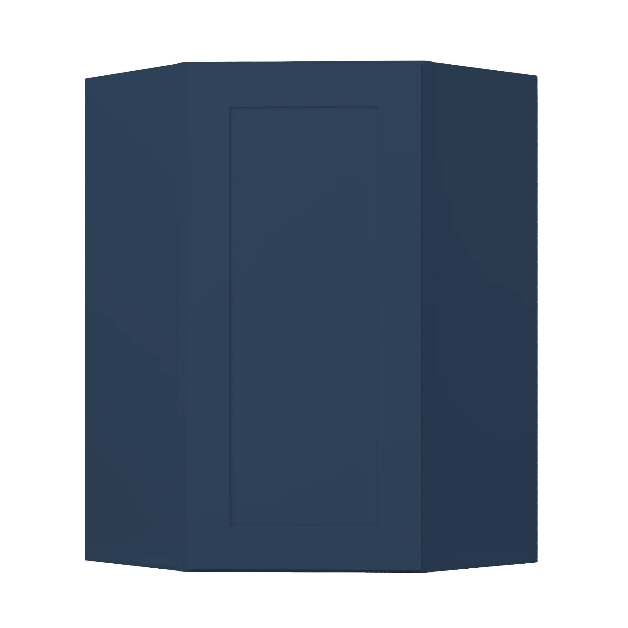 Diagonal Corner Kitchen Cabinet DC2436 Danbury Blue LessCare 24 in. width 36 in. height 12 in. depth - Image 3