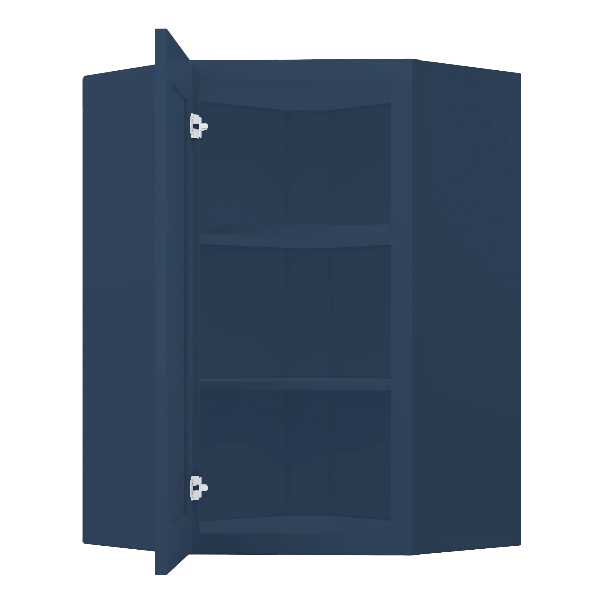 Diagonal Corner Kitchen Cabinet DC2436 Danbury Blue LessCare 24 in. width 36 in. height 12 in. depth - Image 5