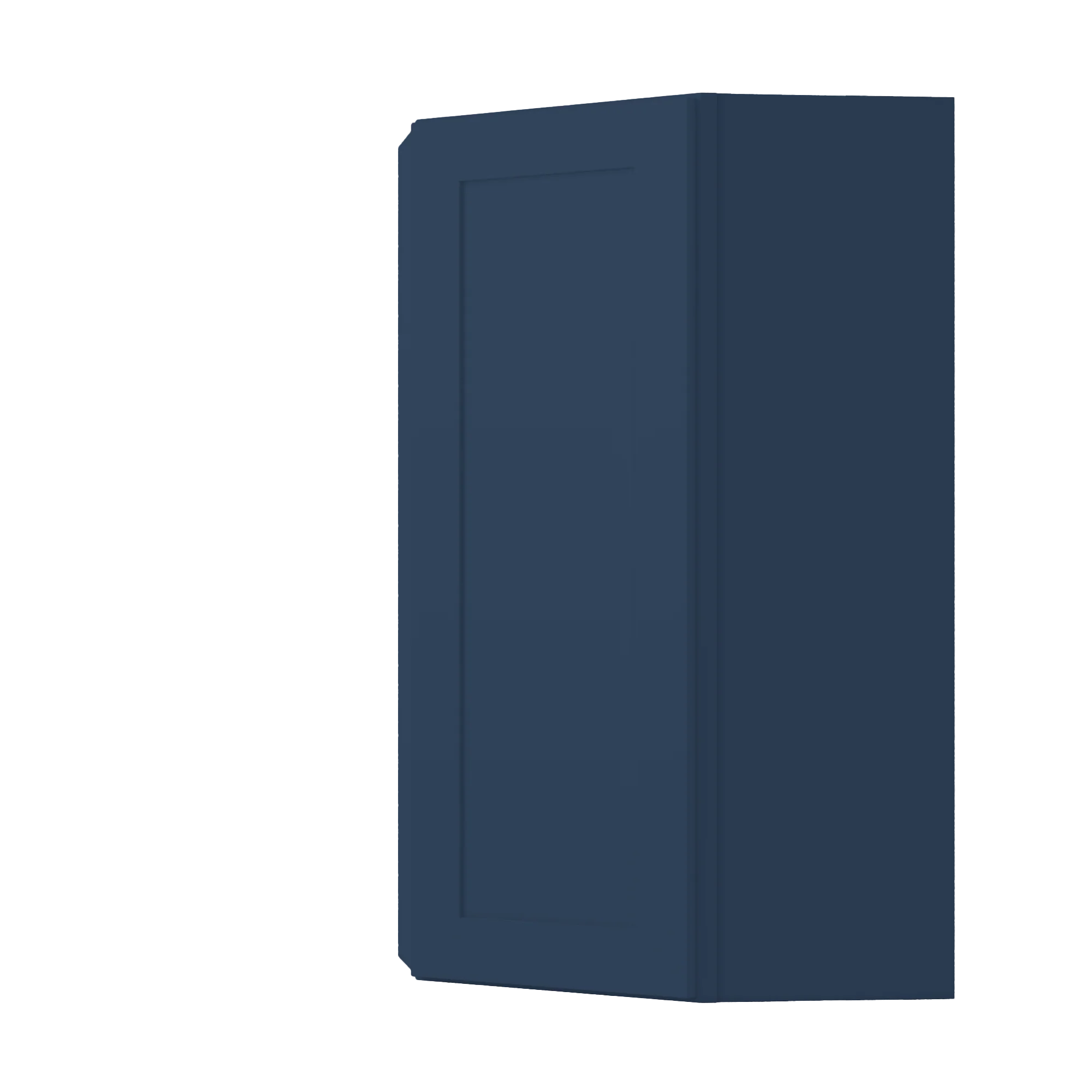 Diagonal Corner Kitchen Cabinet DC2442 Danbury Blue LessCare 24 in. width 42 in. height 12 in. depth - Image 2