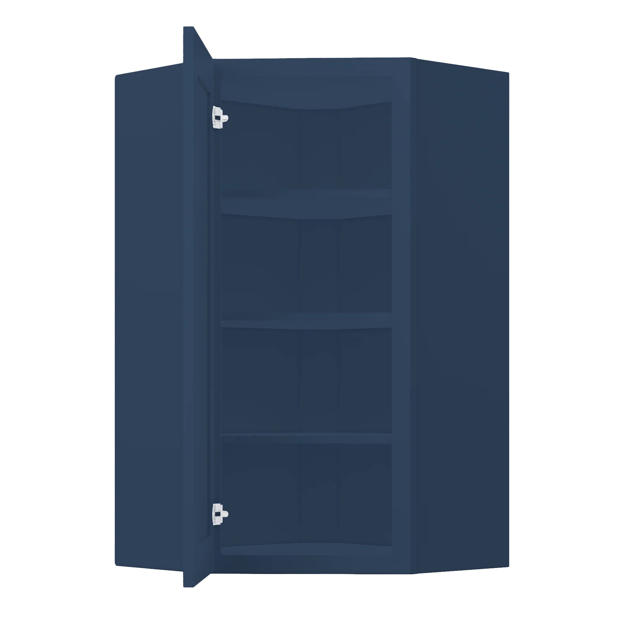 Diagonal Corner Kitchen Cabinet DC2442 Danbury Blue LessCare 24 in. width 42 in. height 12 in. depth - Image 5