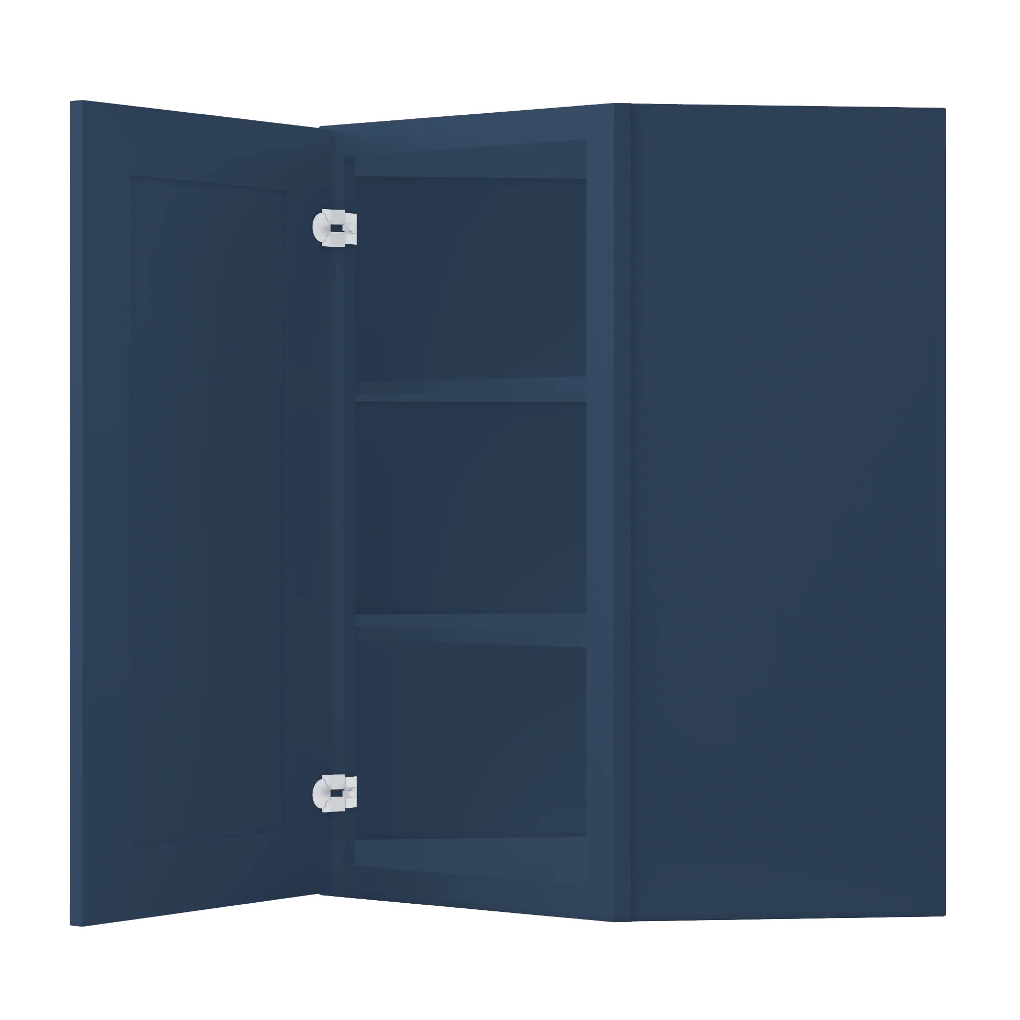 Diagonal Corner Kitchen Cabinet DC2736 Danbury Blue LessCare 27 in. width 36 in. height 15 in. depth - Image 4
