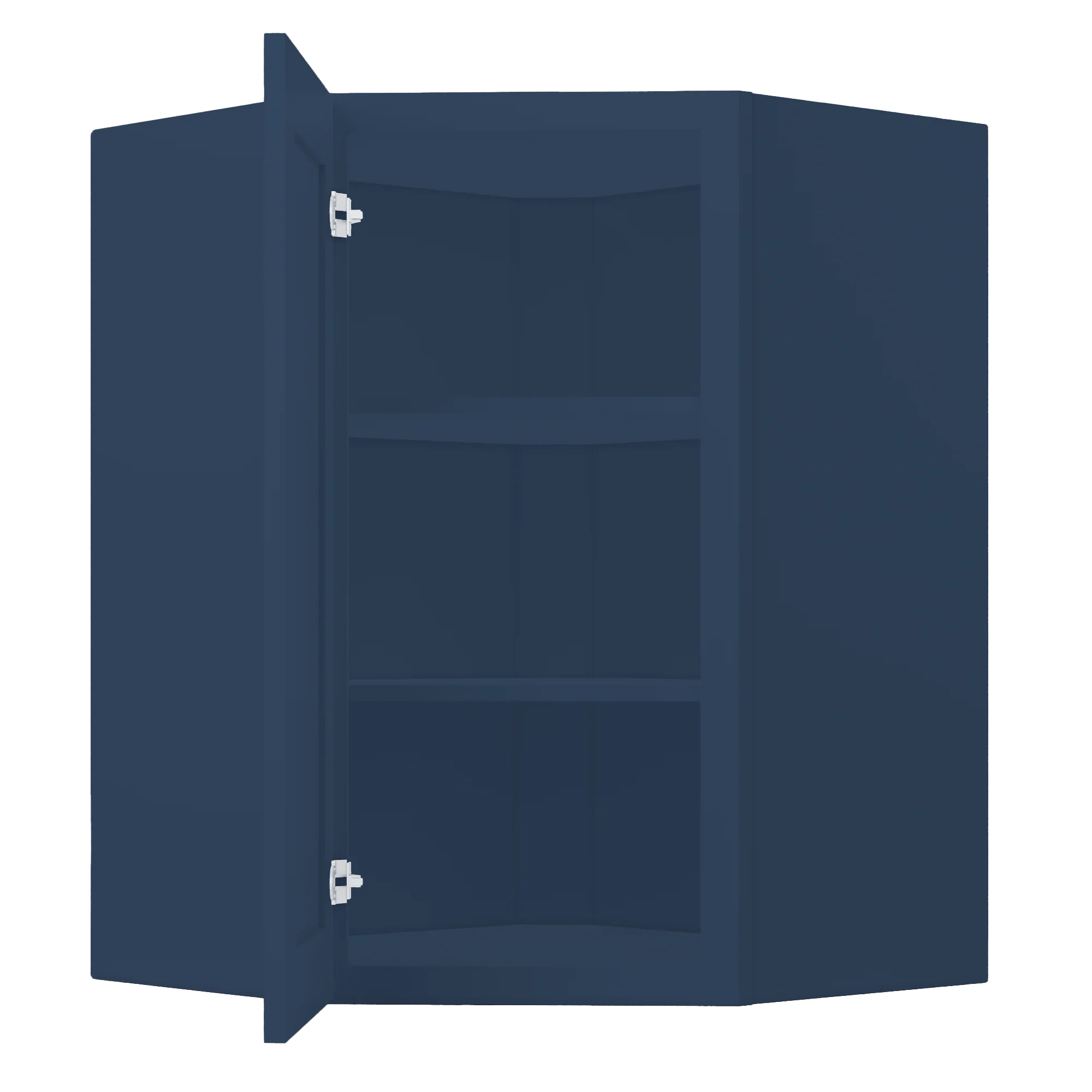 Diagonal Corner Kitchen Cabinet DC2736 Danbury Blue LessCare 27 in. width 36 in. height 15 in. depth - Image 5