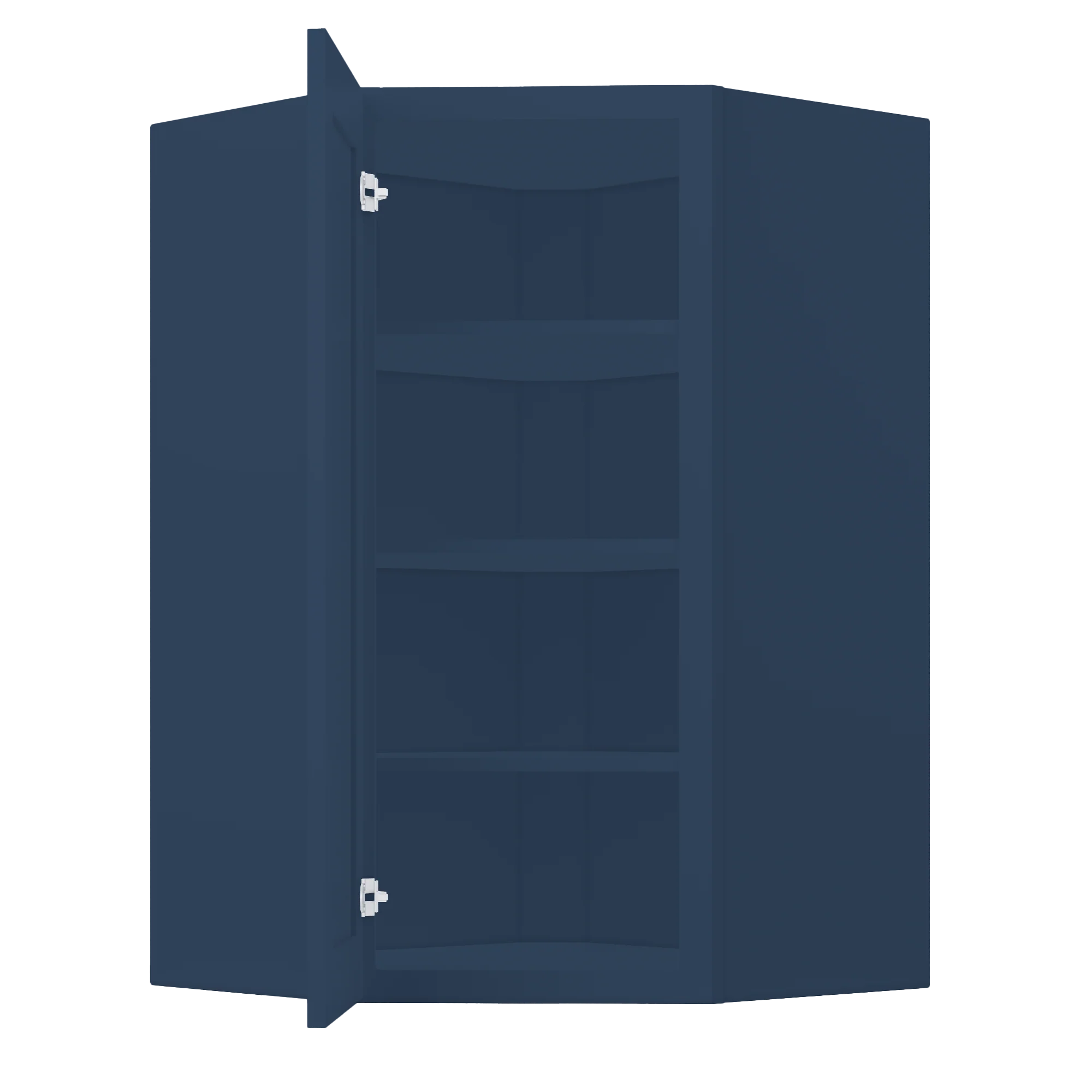 Diagonal Corner Kitchen Cabinet DC2742 Danbury Blue LessCare 27 in. width 42 in. height 15 in. depth - Image 5
