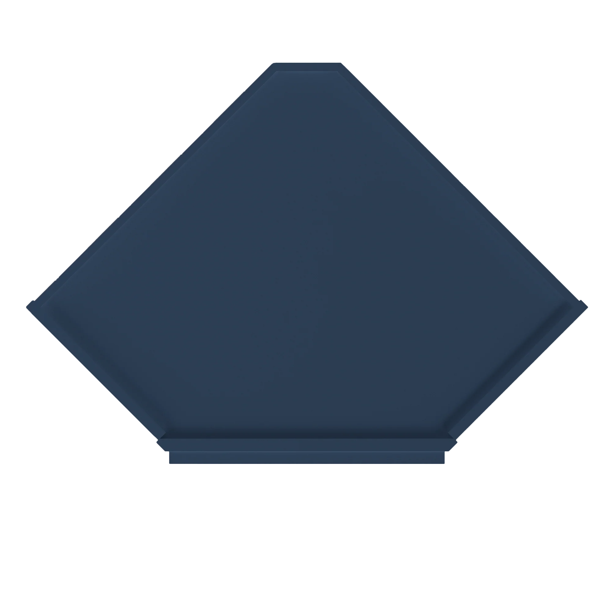 Frosted Glass Door Diagonal Corner Wall Kitchen Cabinet DCMD2430 Danbury Blue LessCare 24 in. width 30 in. height 12 in. depth - Image 6