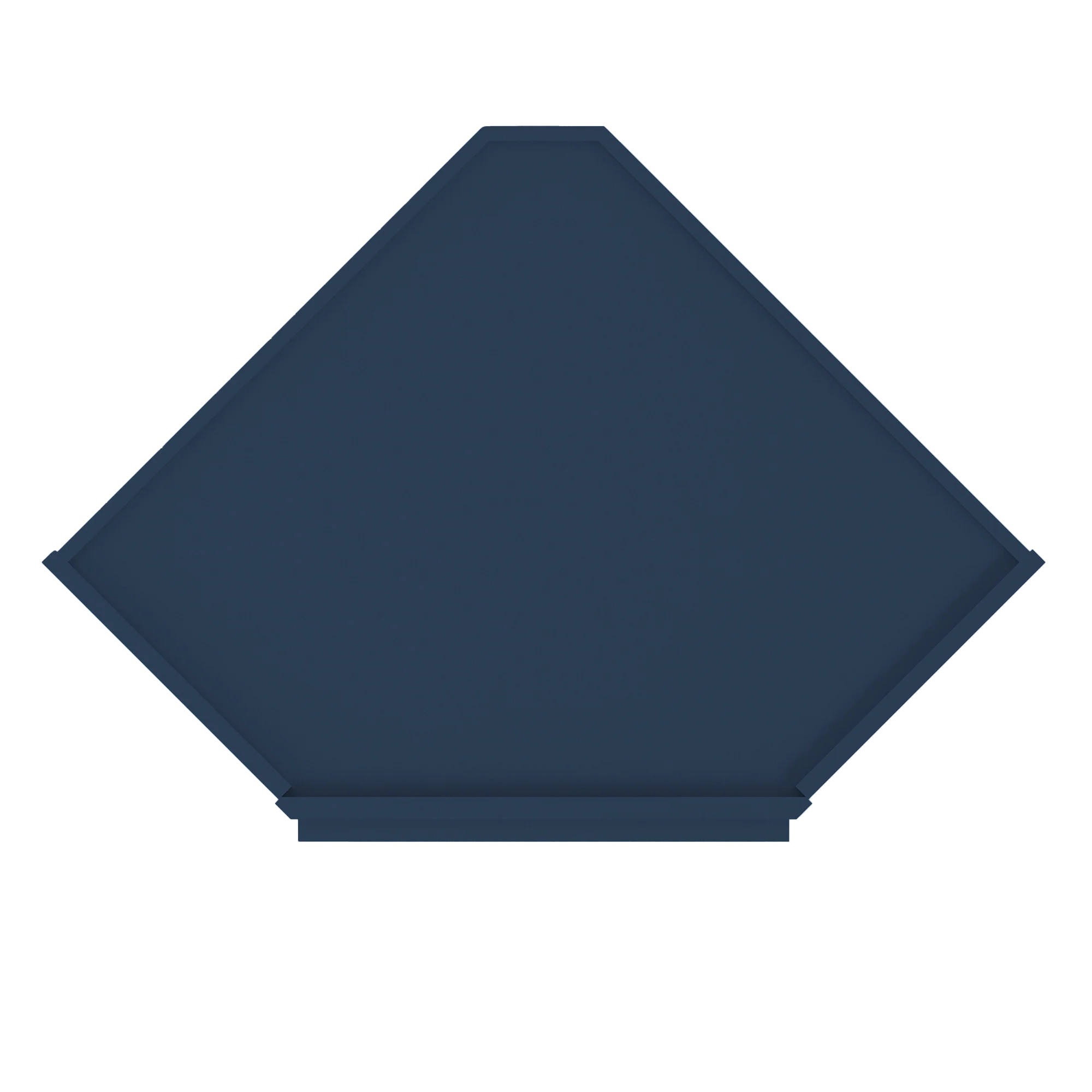 Frosted Glass Door Diagonal Corner Wall Kitchen Cabinet DCMD2436 Danbury Blue LessCare 24 in. width 36 in. height 12 in. depth - Image 6