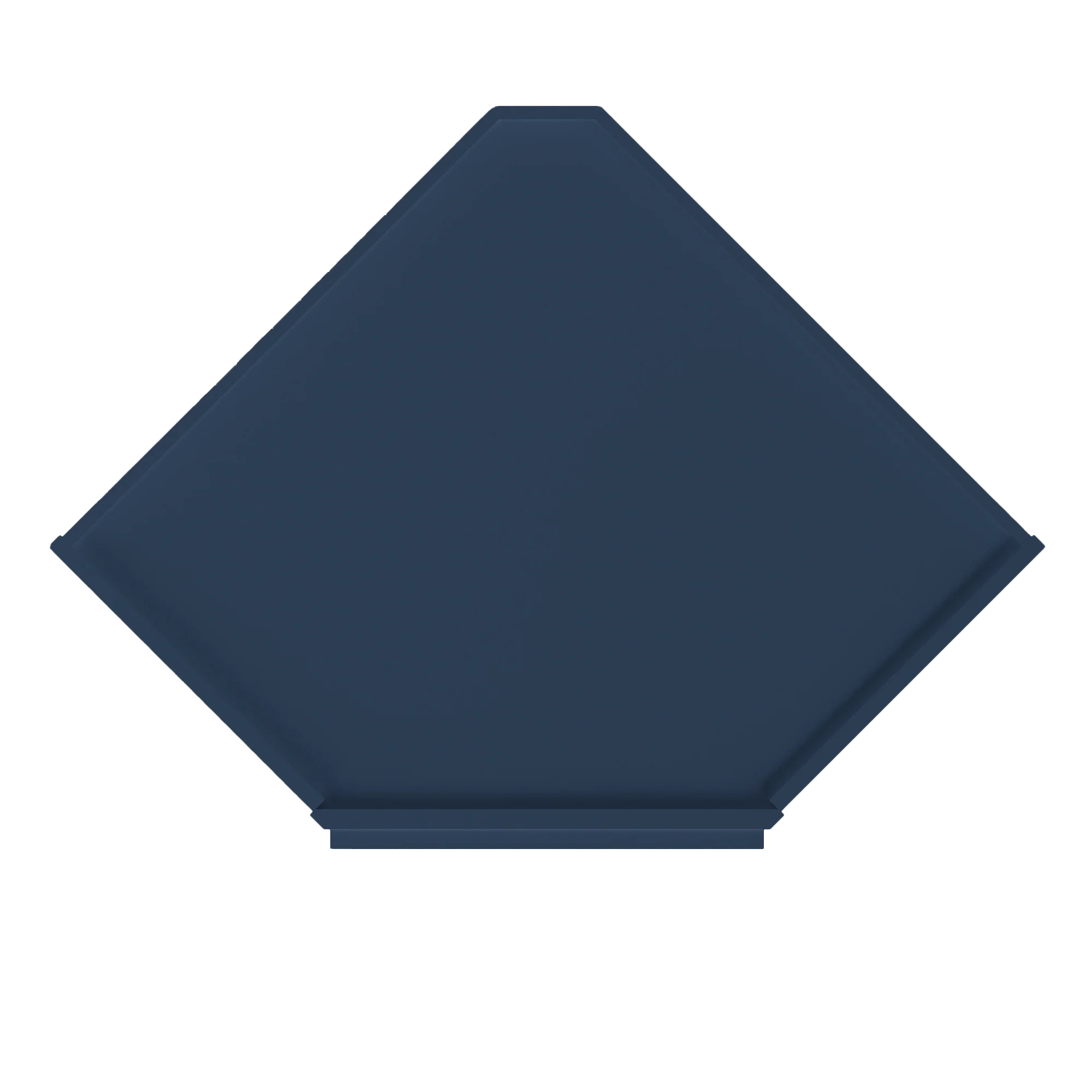 Frosted Glass Door Diagonal Corner Wall Kitchen Cabinet DCMD2442 Danbury Blue LessCare 24 in. width 42 in. height 12 in. depth - Image 6