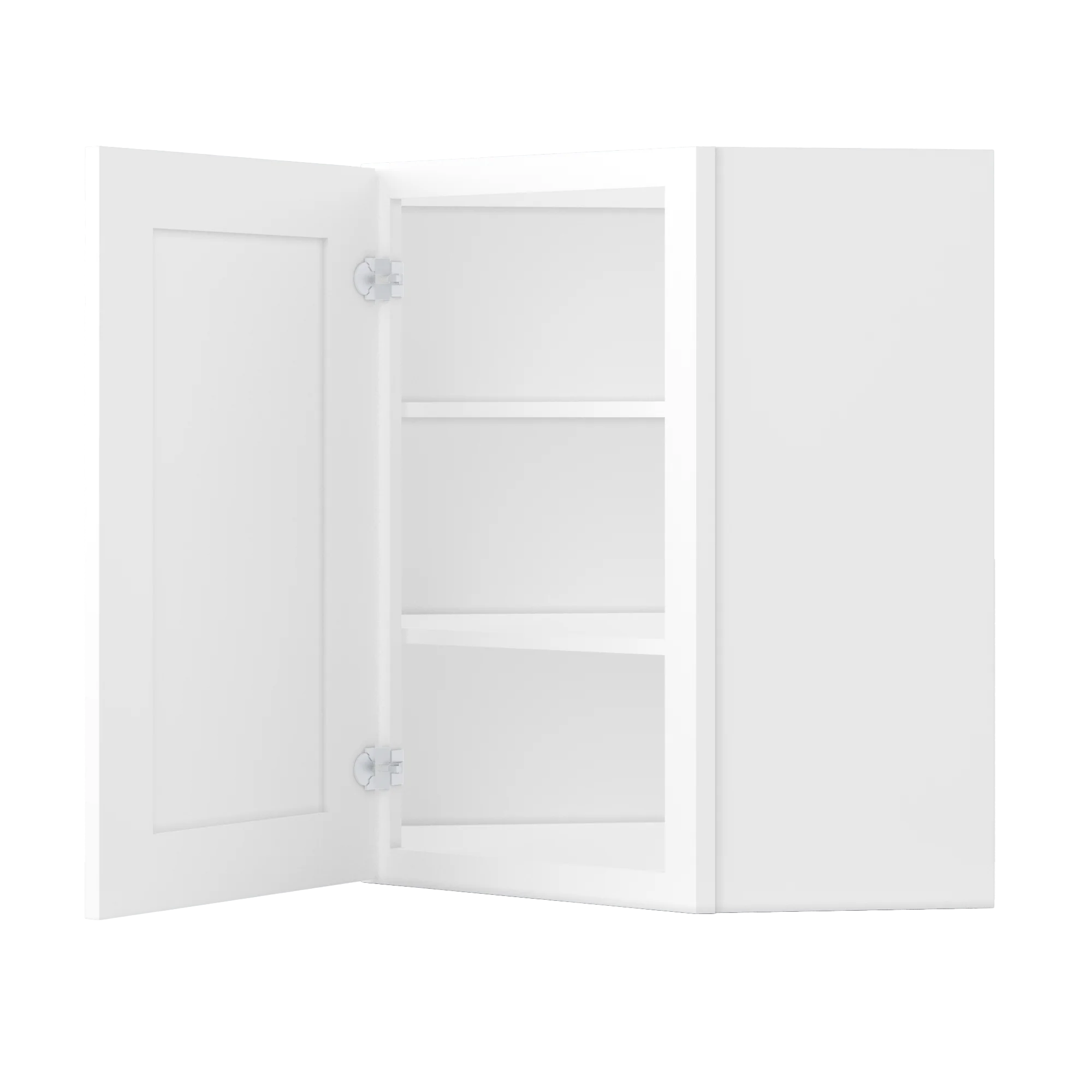 Diagonal Corner Kitchen Cabinet DC2430 Alpina White LessCare 24 in. width 30 in. height 12 in. depth - Image 4