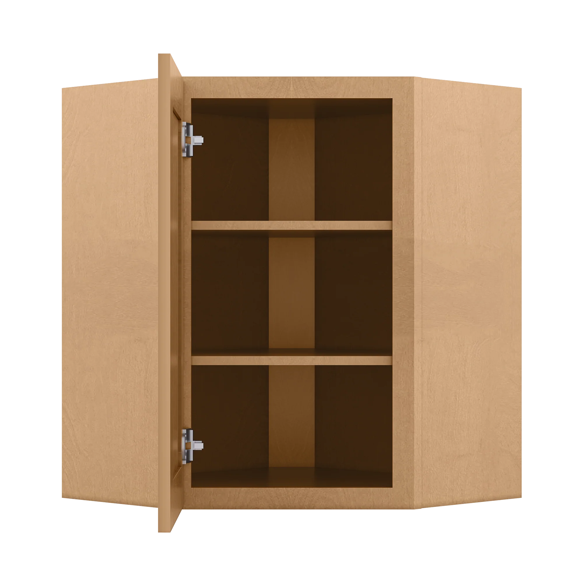 Diagonal Corner Kitchen Cabinet DC2430 Shaker Toffee 24 in. width 30 in. height 12 in. depth - Image 5
