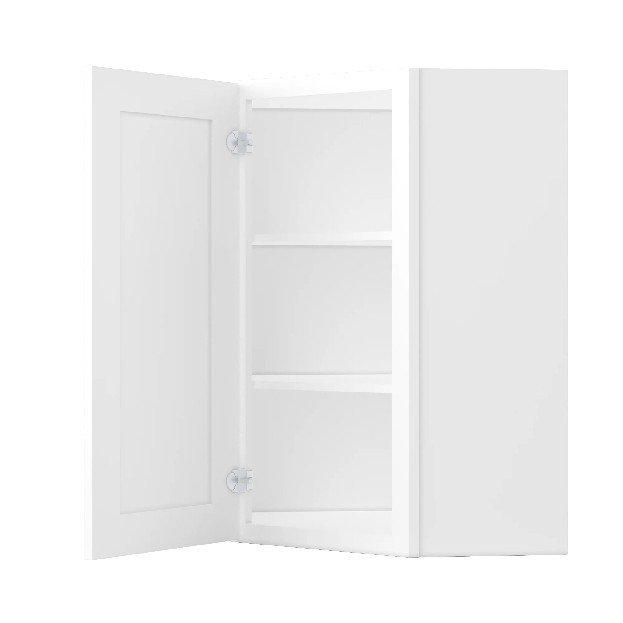 Diagonal Corner Kitchen Cabinet DC2436 Alpina White LessCare 24 in. width 36 in. height 12 in. depth - Image 4