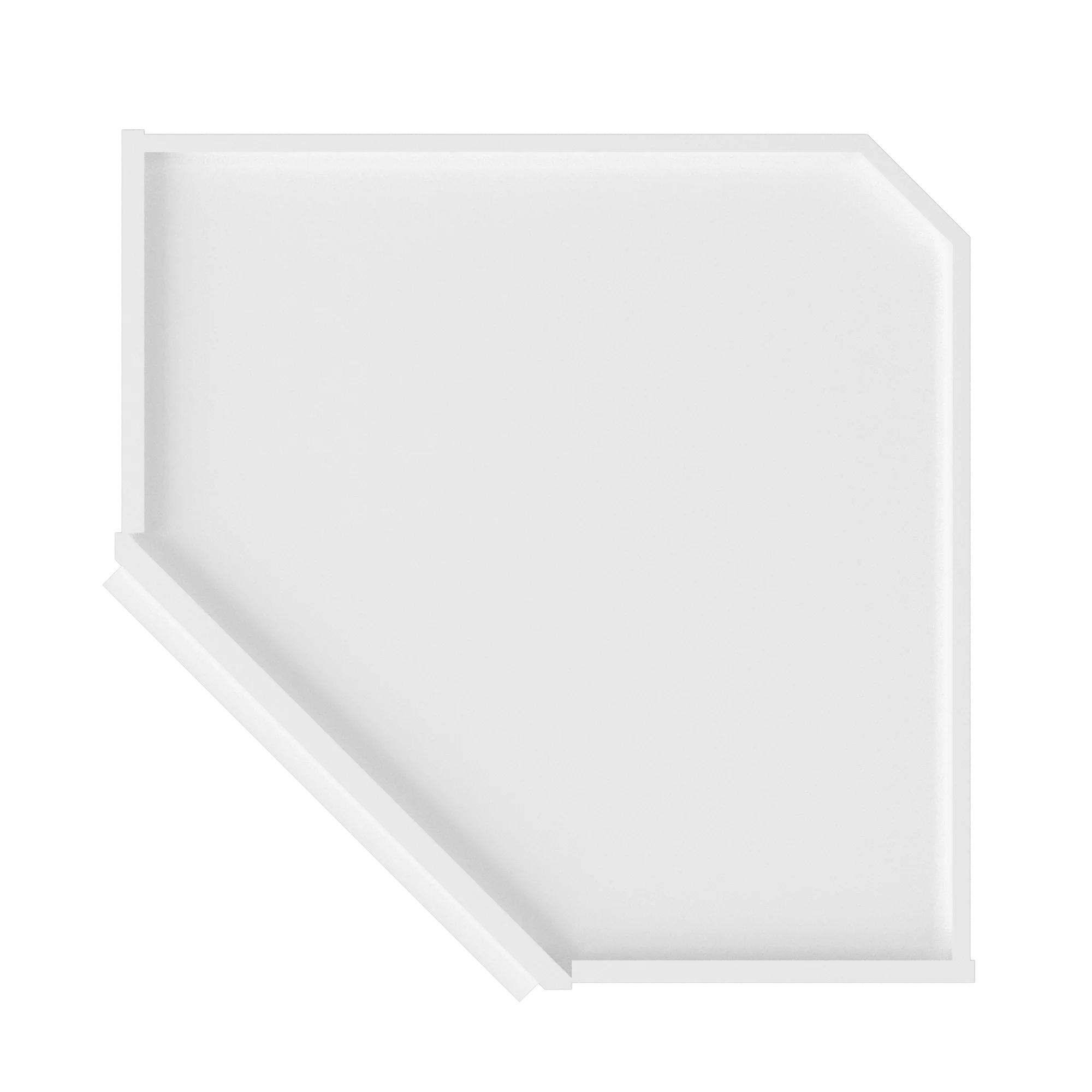 Diagonal Corner Kitchen Cabinet DC2436 Alpina White LessCare 24 in. width 36 in. height 12 in. depth - Image 6