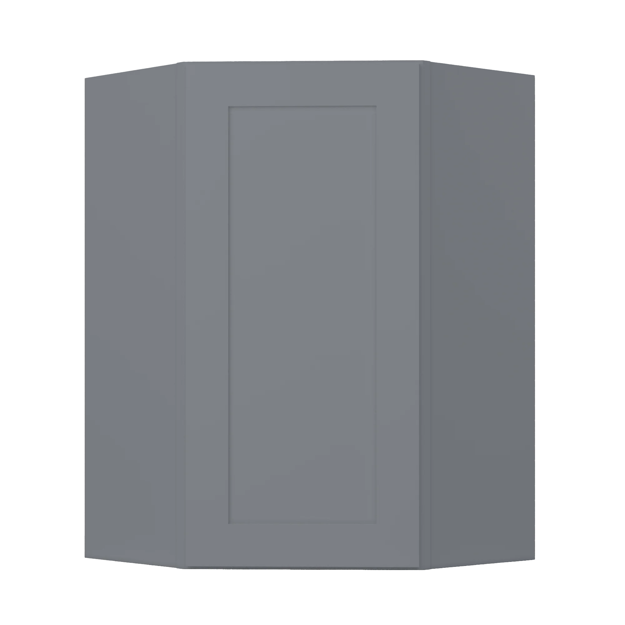 Diagonal Corner Kitchen Cabinet DC2436 Colonial Gray LessCare 24 in. width 36 in. height 12 in. depth - Image 3