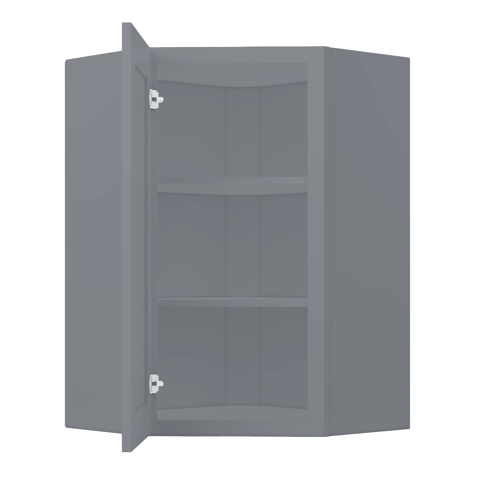 Diagonal Corner Kitchen Cabinet DC2436 Colonial Gray LessCare 24 in. width 36 in. height 12 in. depth - Image 5