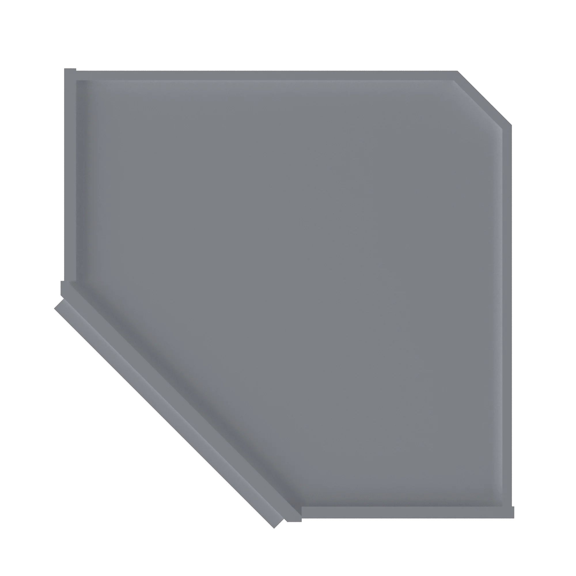Diagonal Corner Kitchen Cabinet DC2436 Colonial Gray LessCare 24 in. width 36 in. height 12 in. depth - Image 6