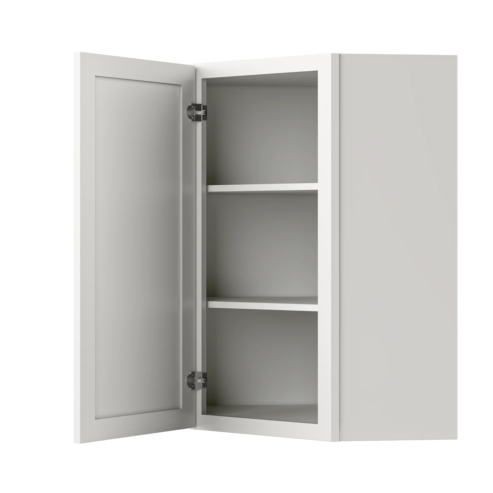 Diagonal Corner Kitchen Cabinet DC2436 Milan Pearl 24 in. width 36 in. height 12 in. depth - Image 4