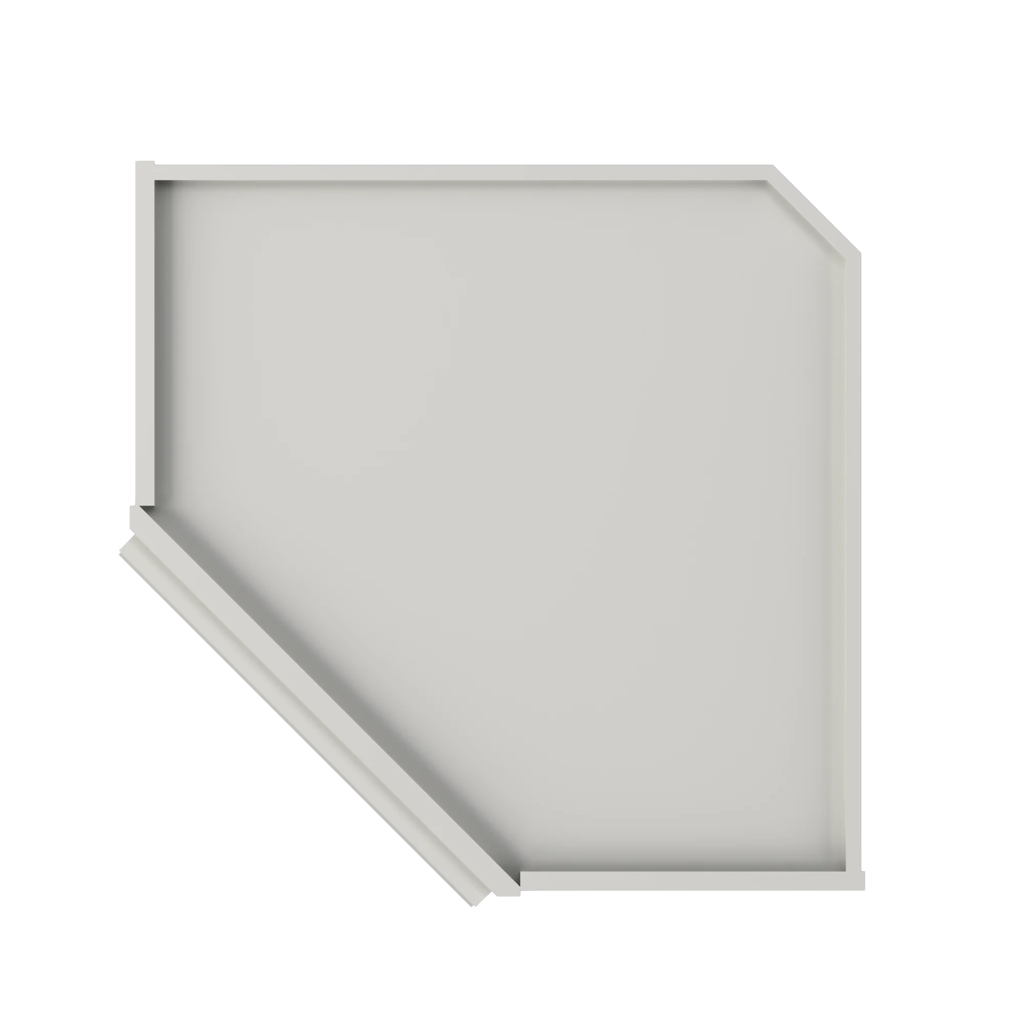Diagonal Corner Kitchen Cabinet DC2436 Milan Pearl 24 in. width 36 in. height 12 in. depth - Image 6