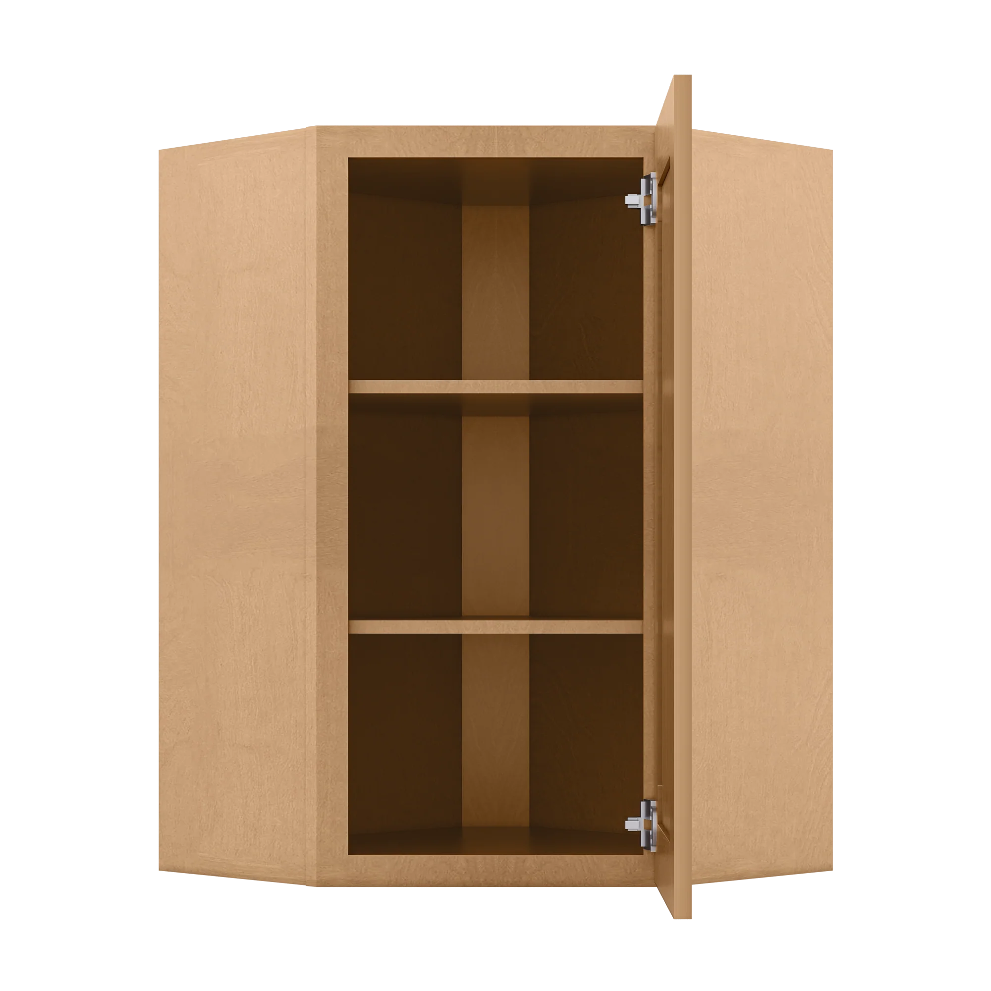 Diagonal Corner Kitchen Cabinet DC2436 Shaker Toffee 24 in. width 36 in. height 12 in. depth - Image 5