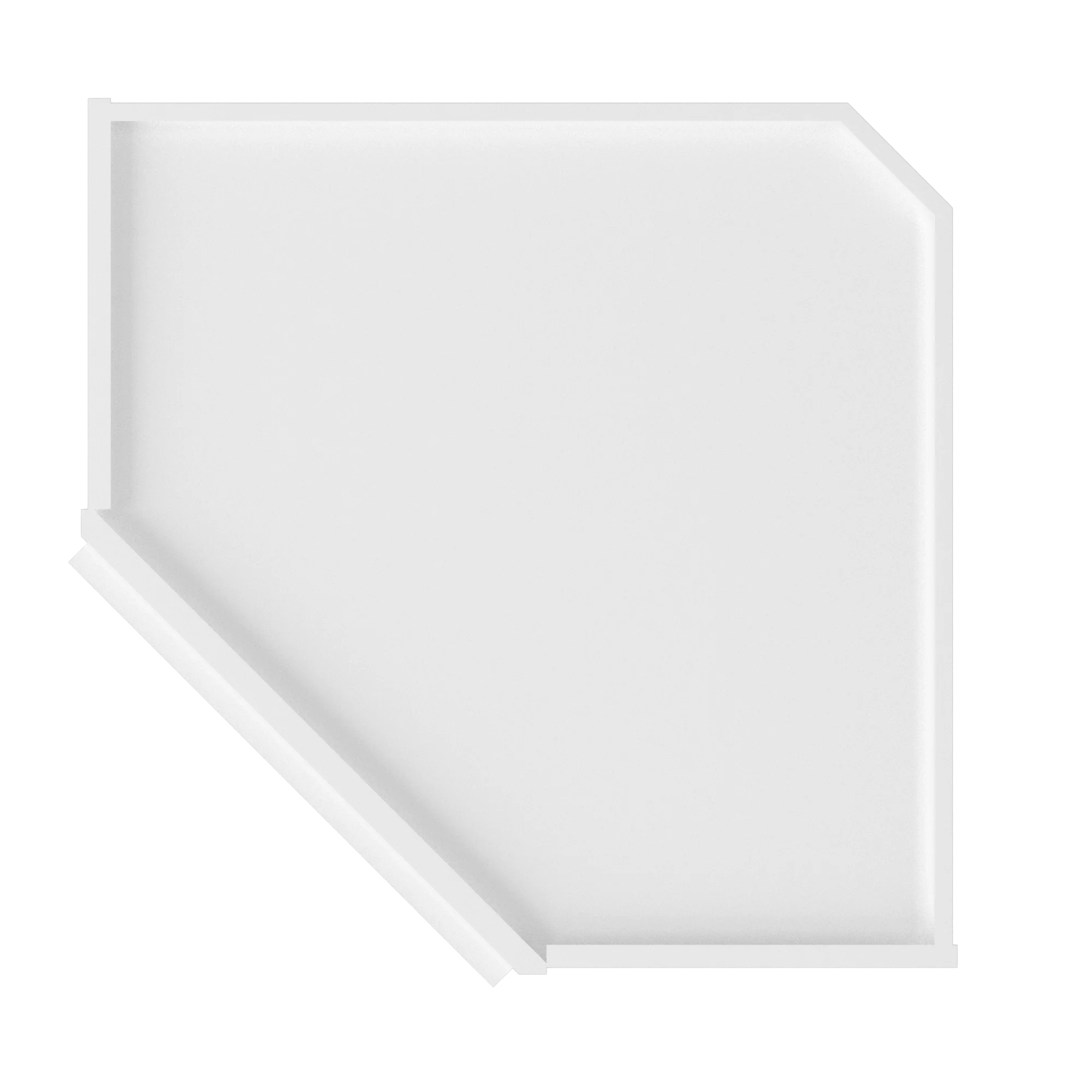 Diagonal Corner Kitchen Cabinet DC2442 Alpina White LessCare 24 in. width 42 in. height 12 in. depth - Image 6