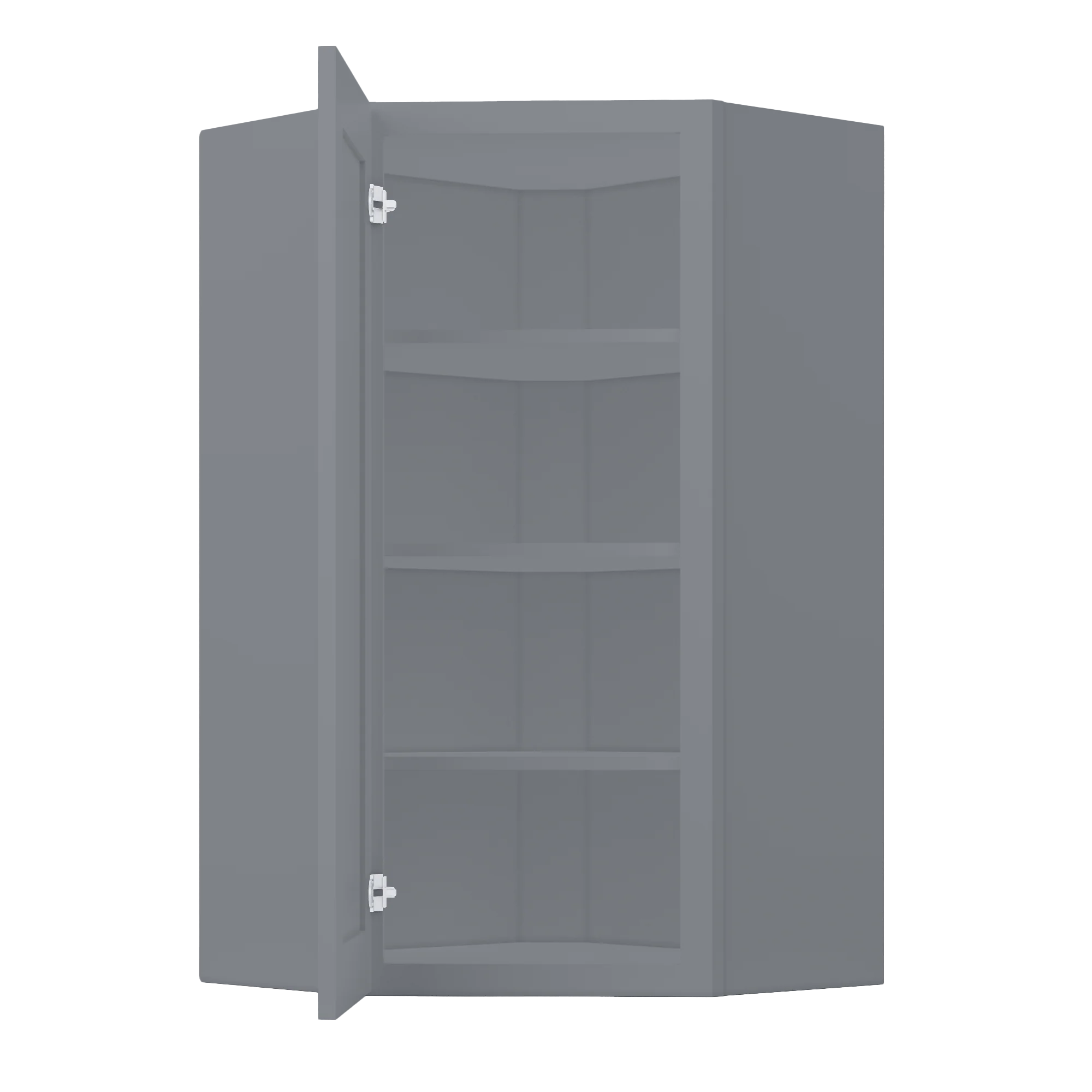Diagonal Corner Kitchen Cabinet DC2442 Colonial Gray LessCare 24 in. width 42 in. height 12 in. depth - Image 4
