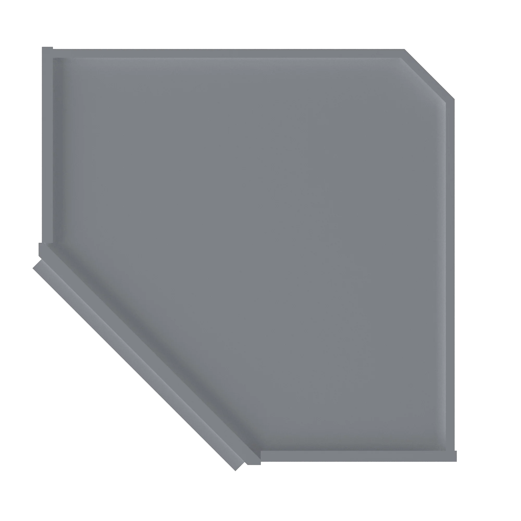 Diagonal Corner Kitchen Cabinet DC2442 Colonial Gray LessCare 24 in. width 42 in. height 12 in. depth - Image 5