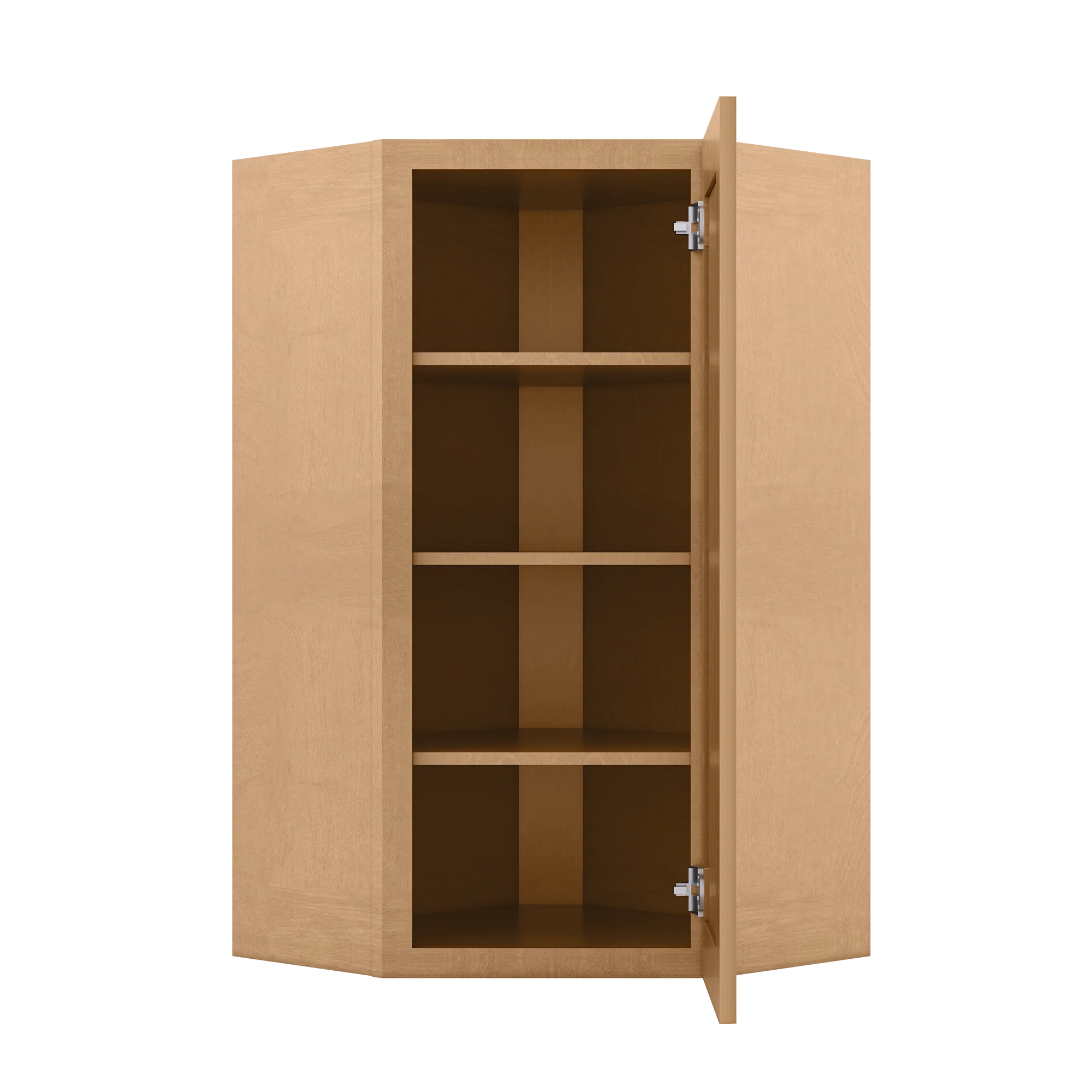 Diagonal Corner Kitchen Cabinet DC2442 Shaker Toffee 24 in. width 42 in. height 12 in. depth - Image 5