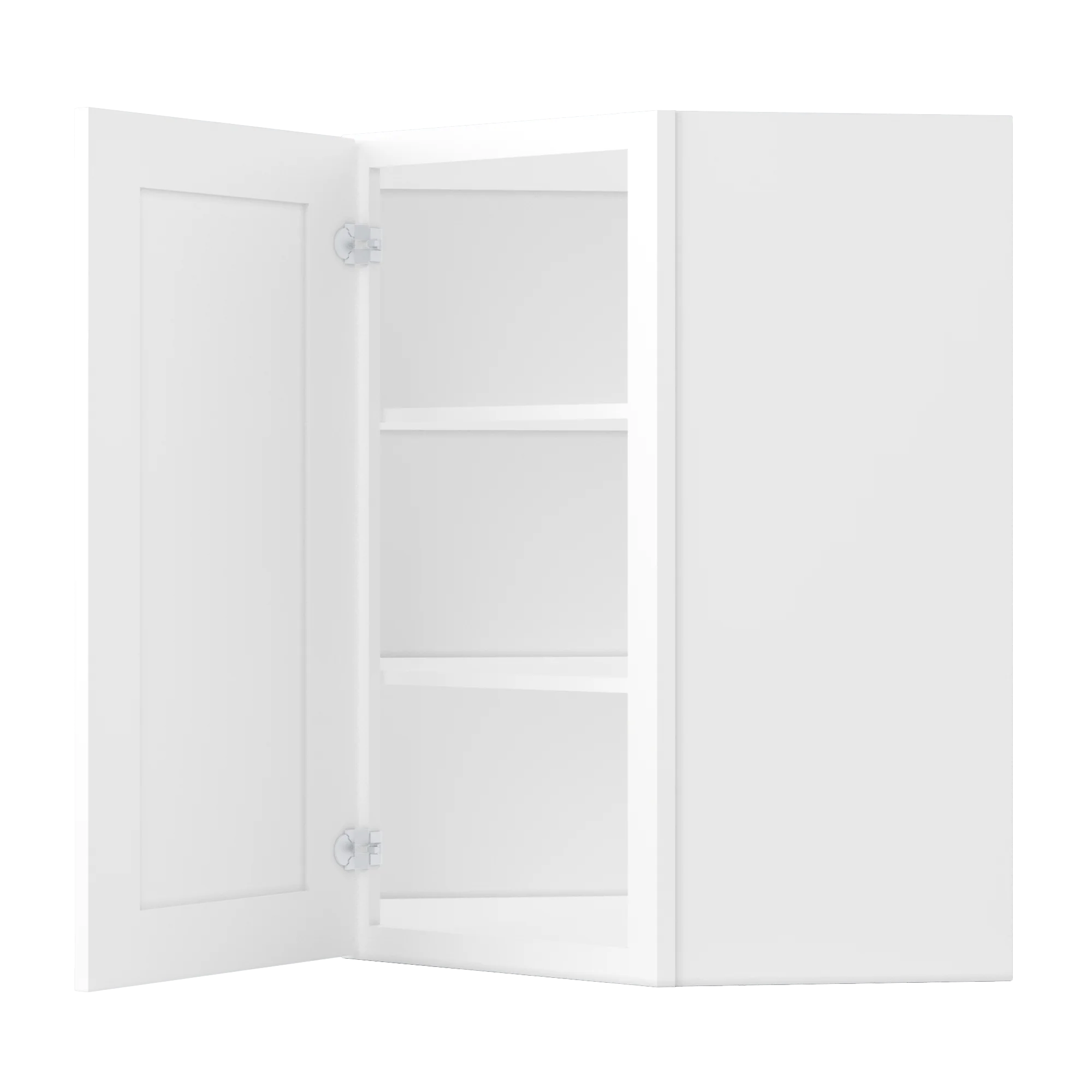 Diagonal Corner Kitchen Cabinet DC2736 Alpina White LessCare 27 in. width 36 in. height 15 in. depth - Image 4
