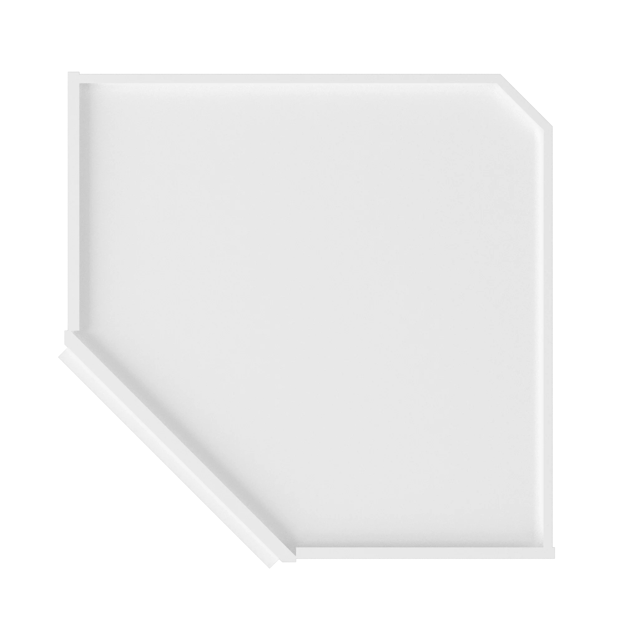 Diagonal Corner Kitchen Cabinet DC2736 Alpina White LessCare 27 in. width 36 in. height 15 in. depth - Image 6