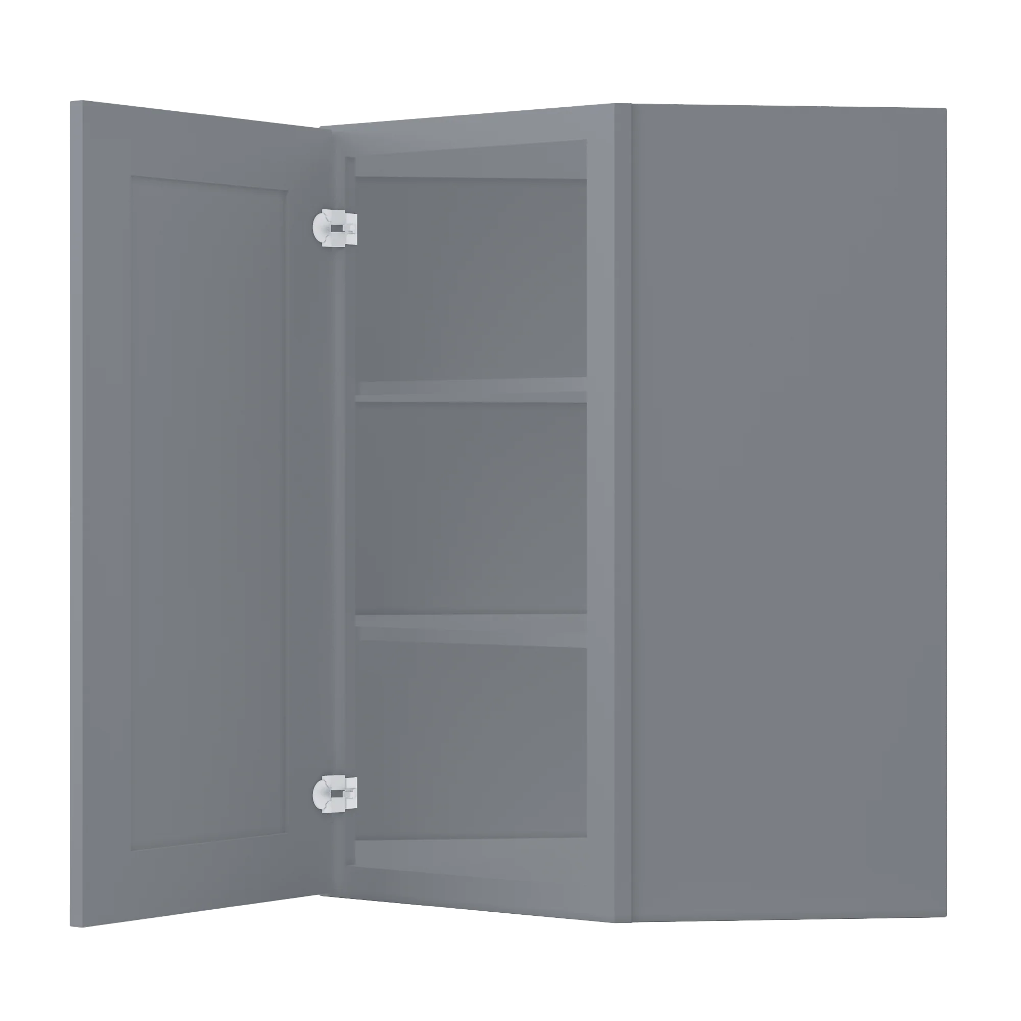 Diagonal Corner Kitchen Cabinet DC2736 Colonial Gray LessCare 27 in. width 36 in. height 15 in. depth - Image 4