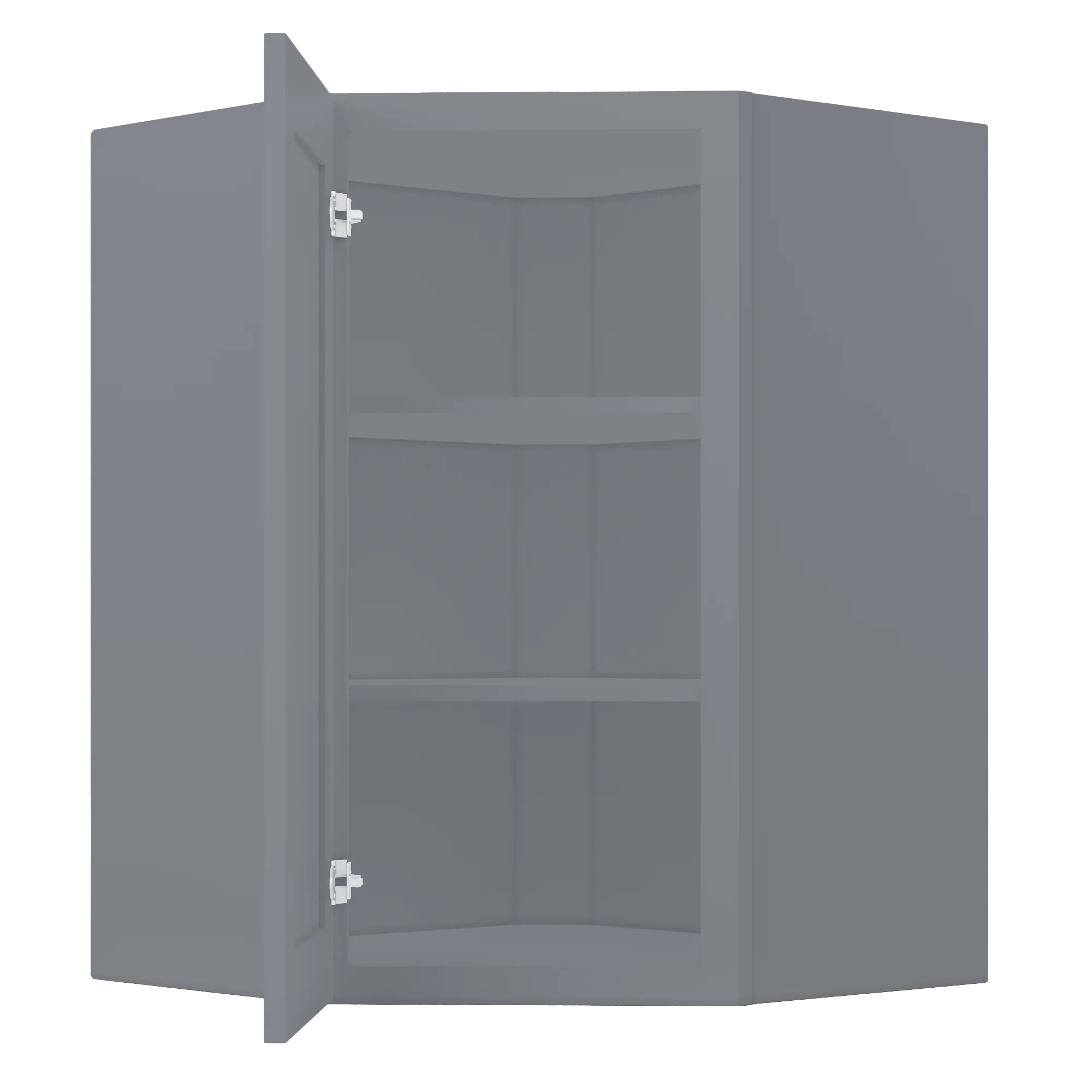 Diagonal Corner Kitchen Cabinet DC2736 Colonial Gray LessCare 27 in. width 36 in. height 15 in. depth - Image 5