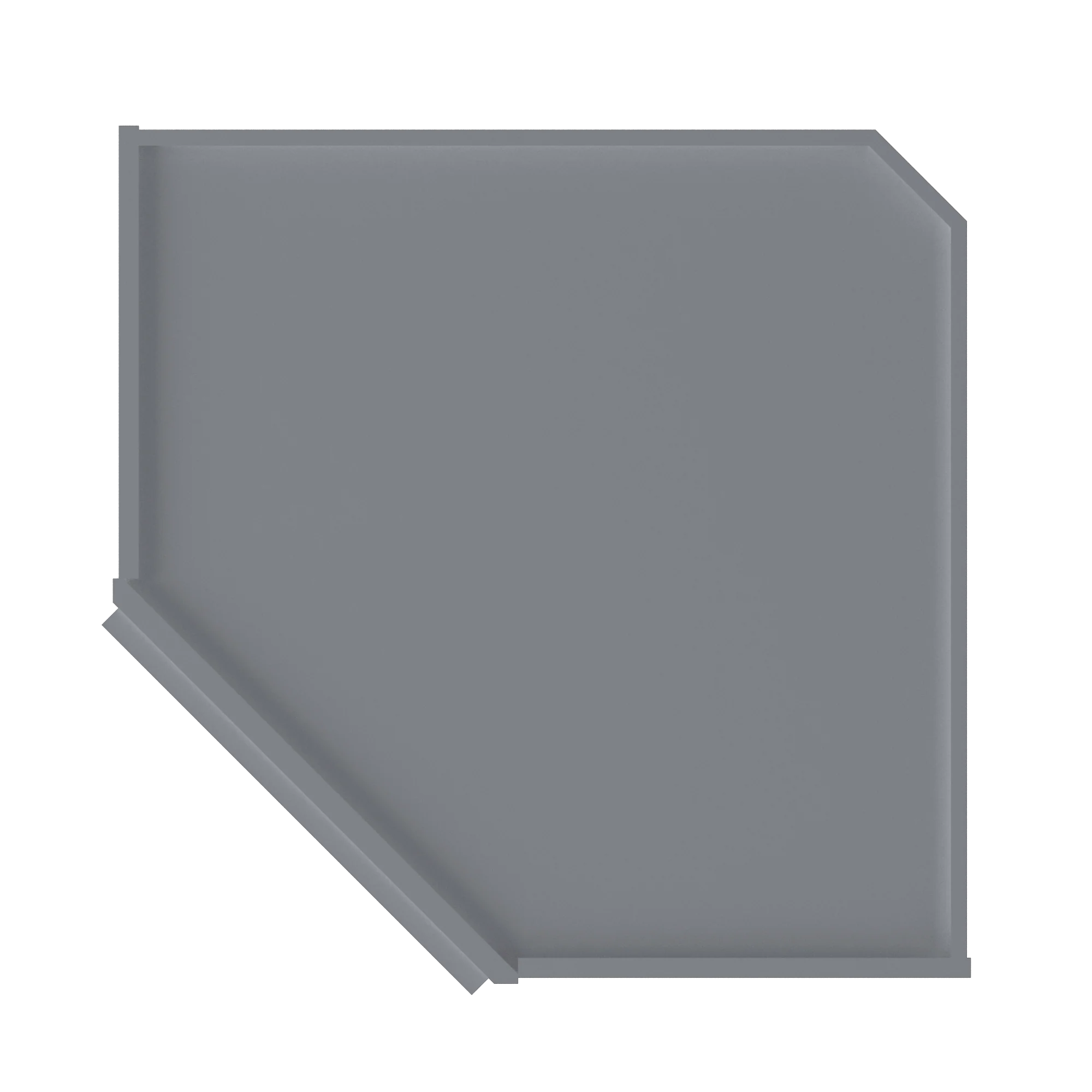 Diagonal Corner Kitchen Cabinet DC2736 Colonial Gray LessCare 27 in. width 36 in. height 15 in. depth - Image 6