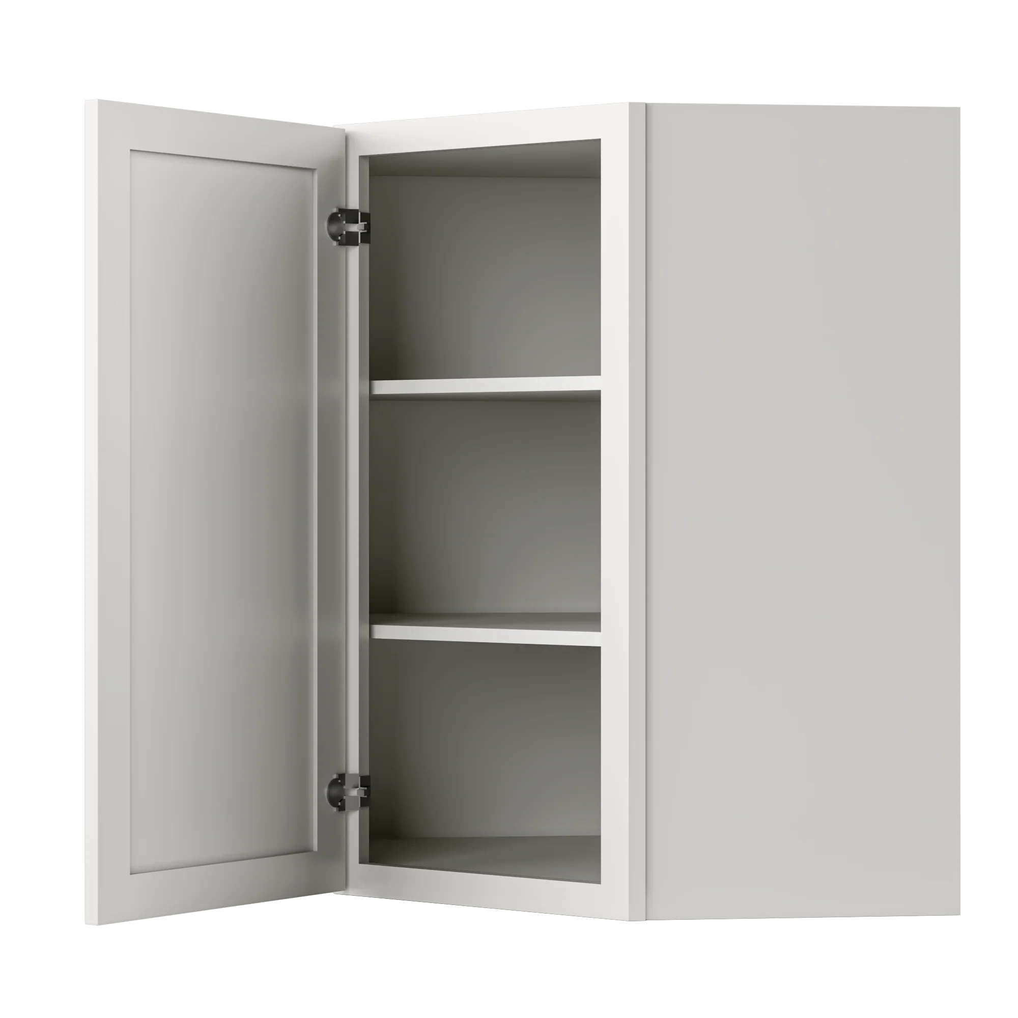 Diagonal Corner Kitchen Cabinet DC2736 Milan Pearl 27 in. width 36 in. height 15 in. depth - Image 4