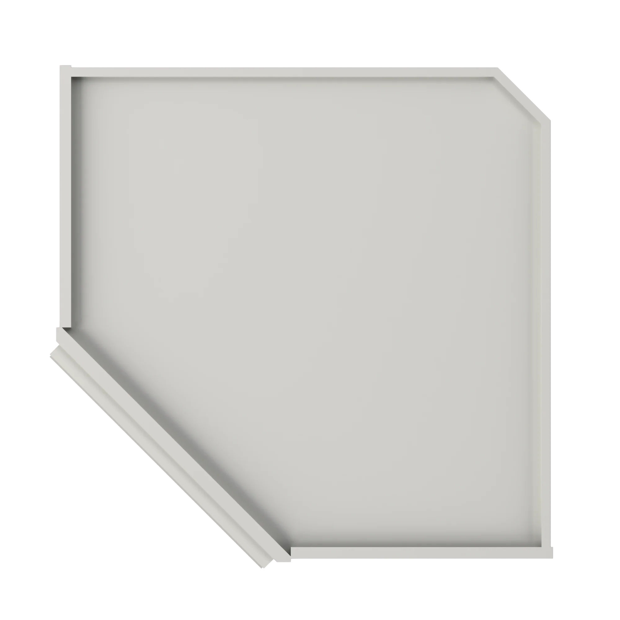 Diagonal Corner Kitchen Cabinet DC2736 Milan Pearl 27 in. width 36 in. height 15 in. depth - Image 6