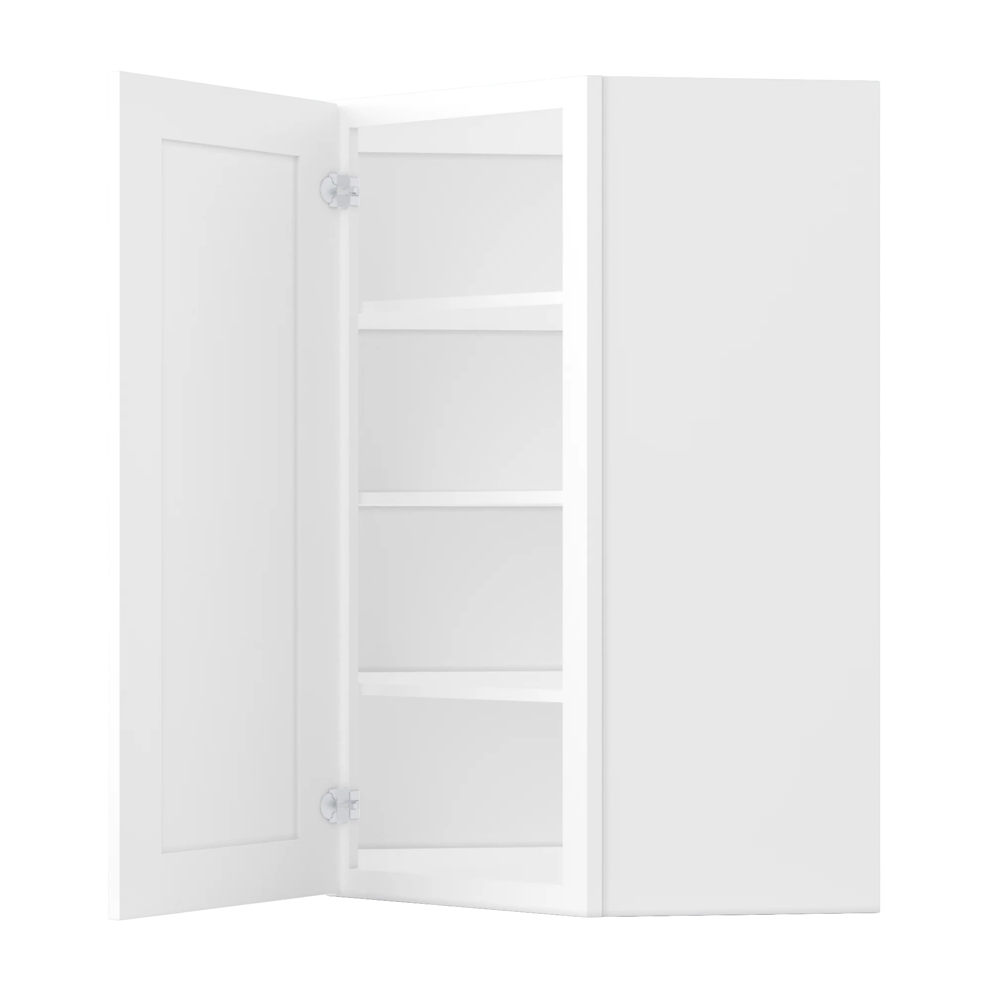 Diagonal Corner Kitchen Cabinet DC2742 Alpina White LessCare 27 in. width 42 in. height 15 in. depth - Image 4