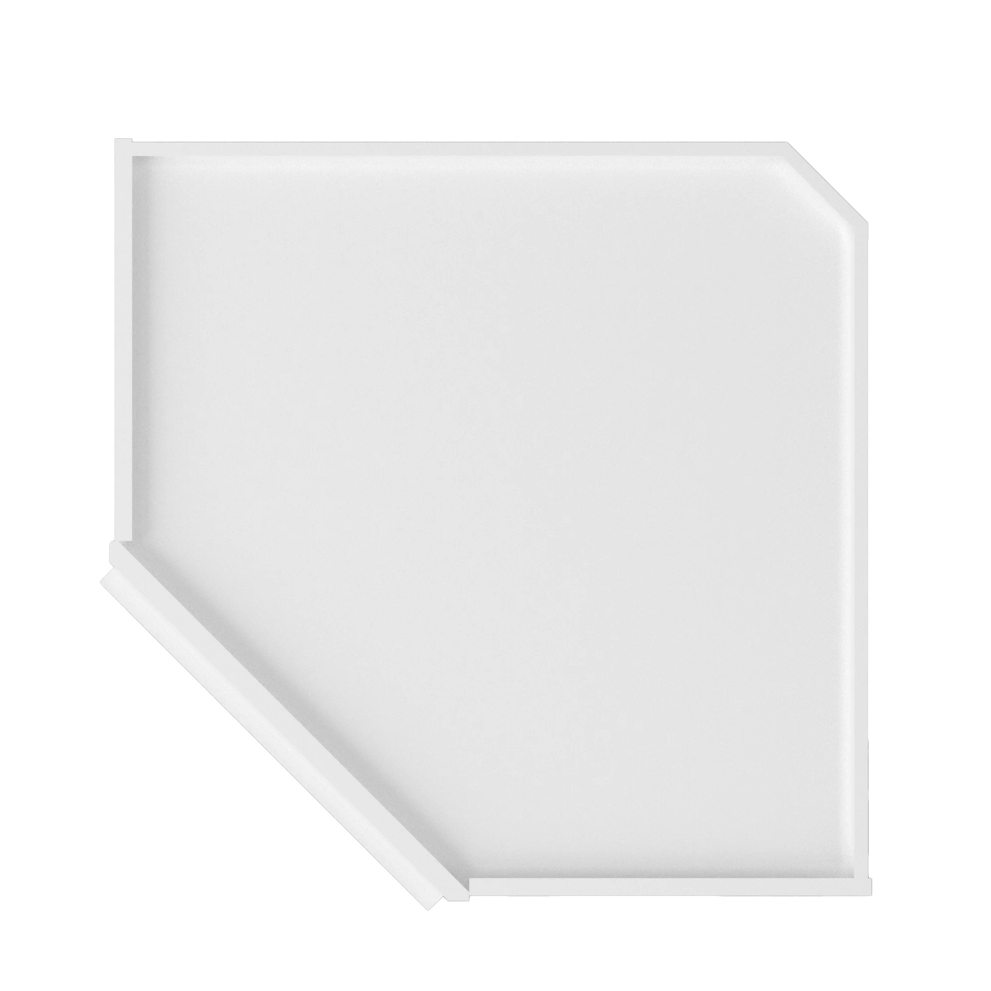 Diagonal Corner Kitchen Cabinet DC2742 Alpina White LessCare 27 in. width 42 in. height 15 in. depth - Image 6