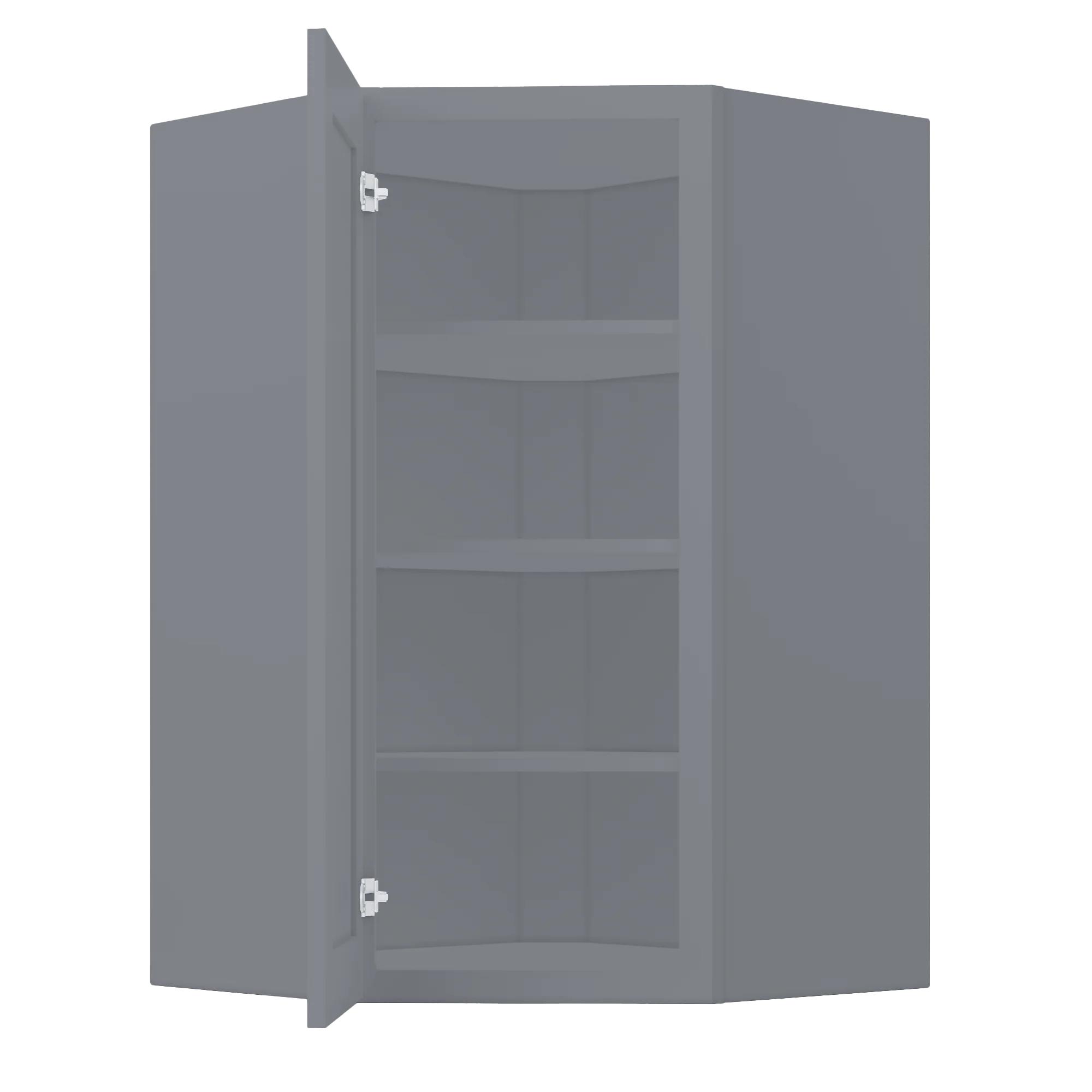 Diagonal Corner Kitchen Cabinet DC2742 Colonial Gray LessCare 27 in. width 42 in. height 15 in. depth - Image 5