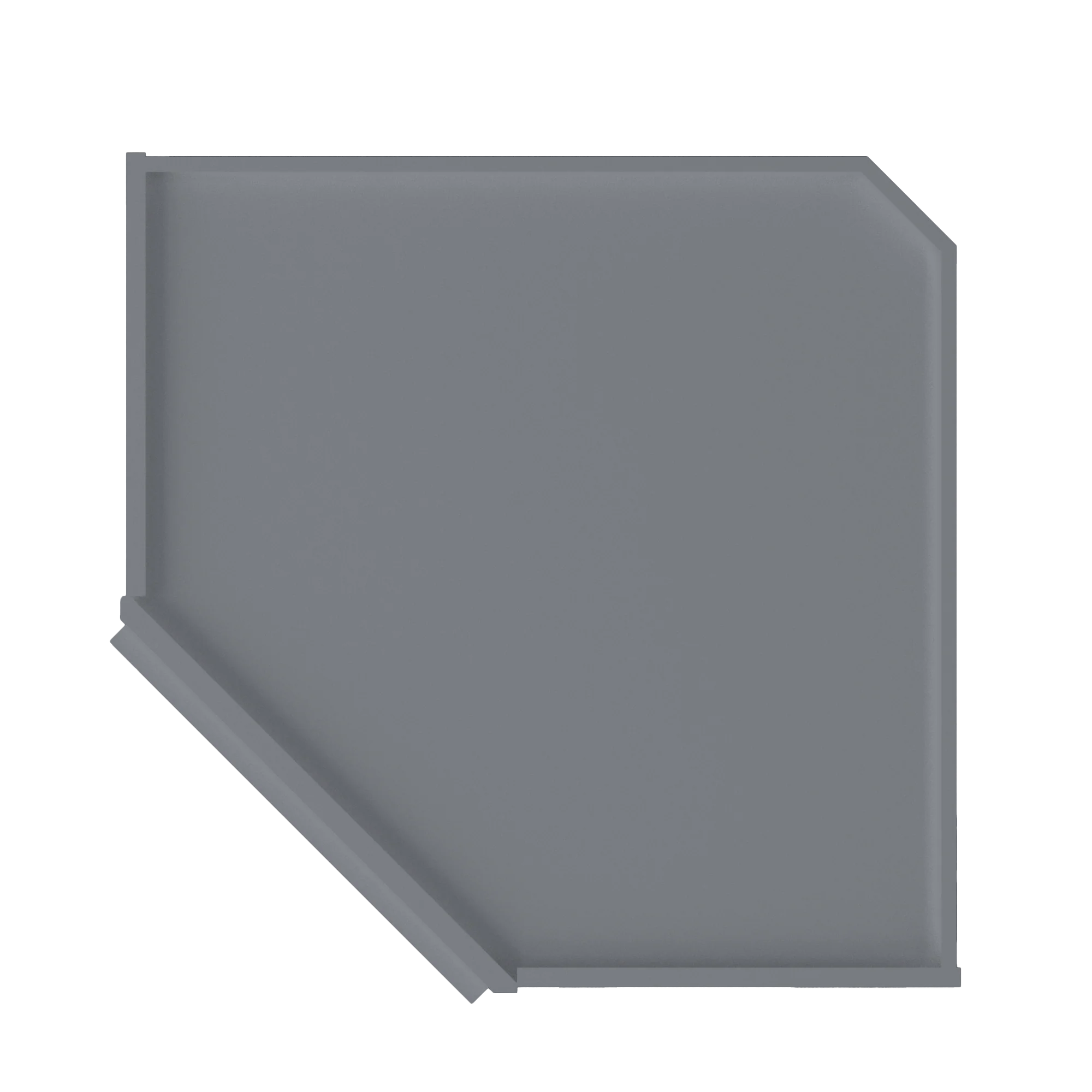 Diagonal Corner Kitchen Cabinet DC2742 Colonial Gray LessCare 27 in. width 42 in. height 15 in. depth - Image 6