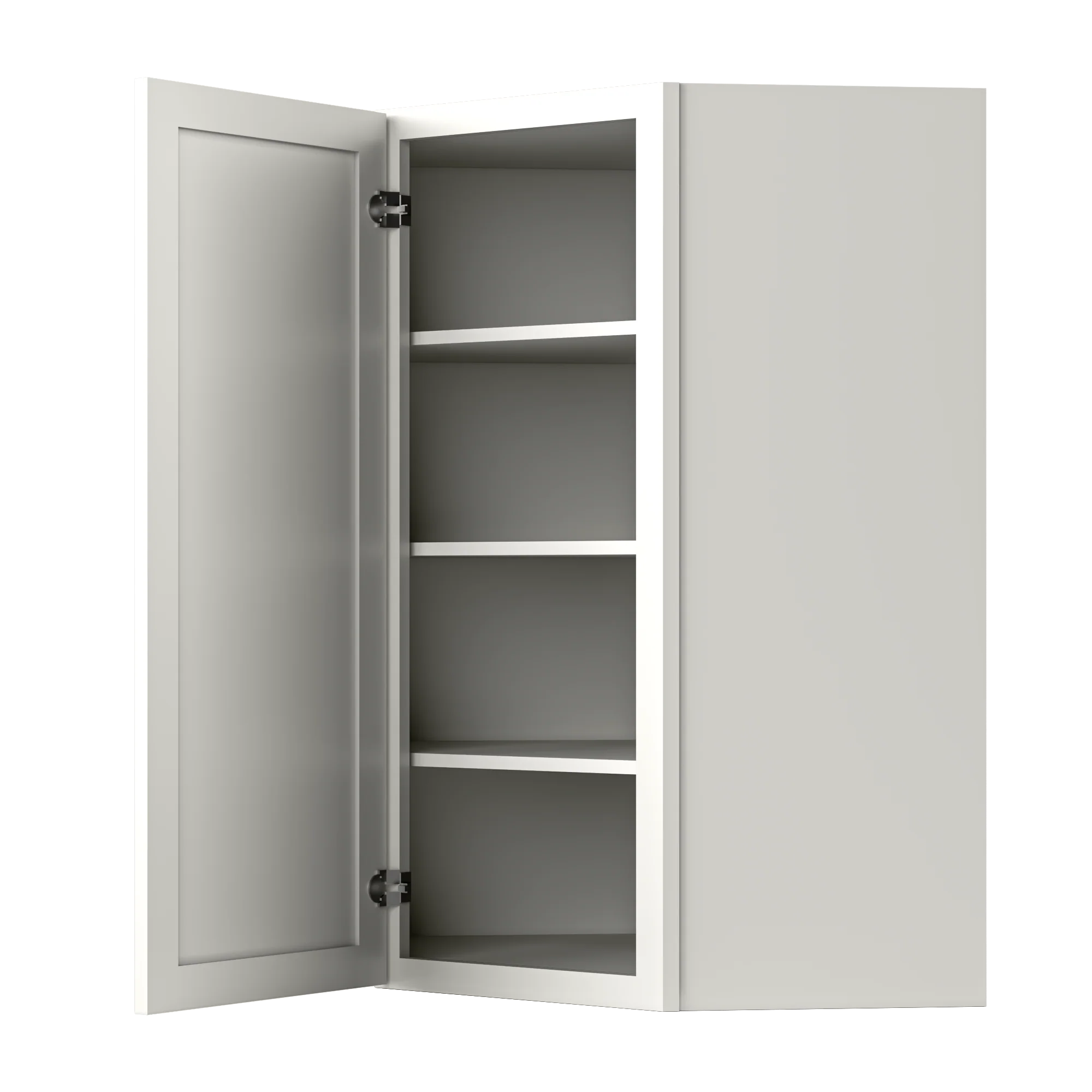 Diagonal Corner Kitchen Cabinet DC2742 Milan Pearl 27 in. width 42 in. height 15 in. depth - Image 4