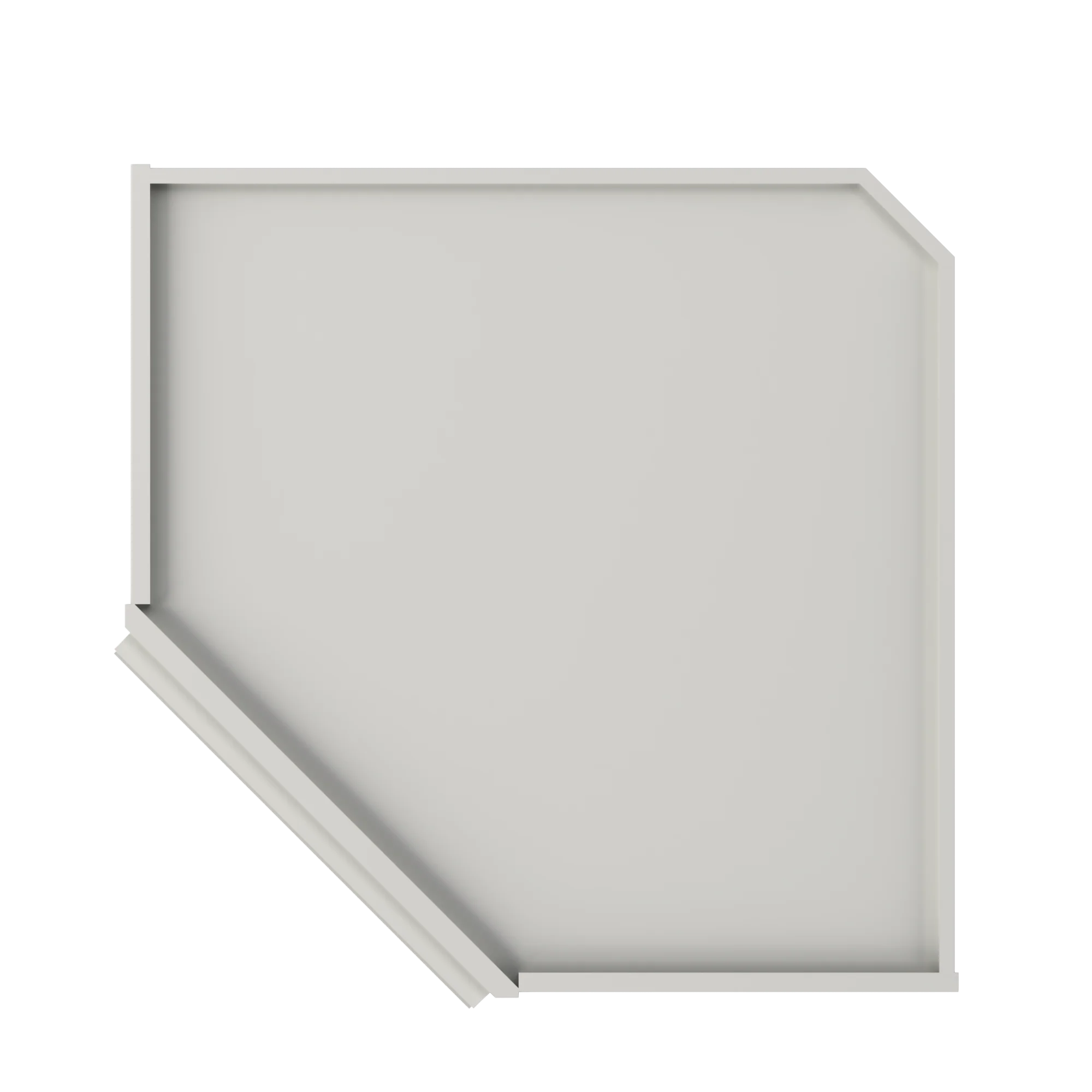 Diagonal Corner Kitchen Cabinet DC2742 Milan Pearl 27 in. width 42 in. height 15 in. depth - Image 6