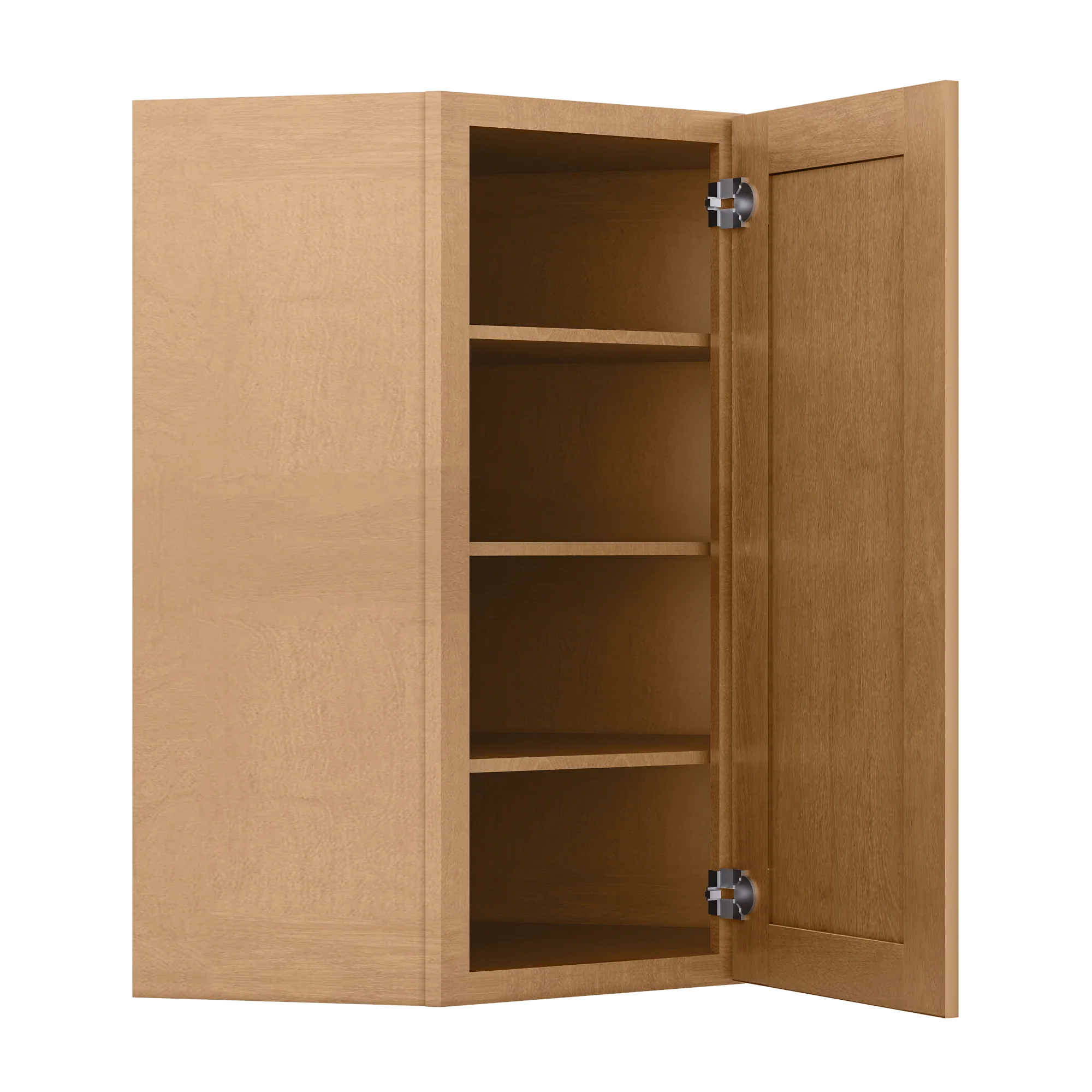 Diagonal Corner Kitchen Cabinet DC2742 Shaker Toffee 27 in. width 42 in. height 15 in. depth - Image 4