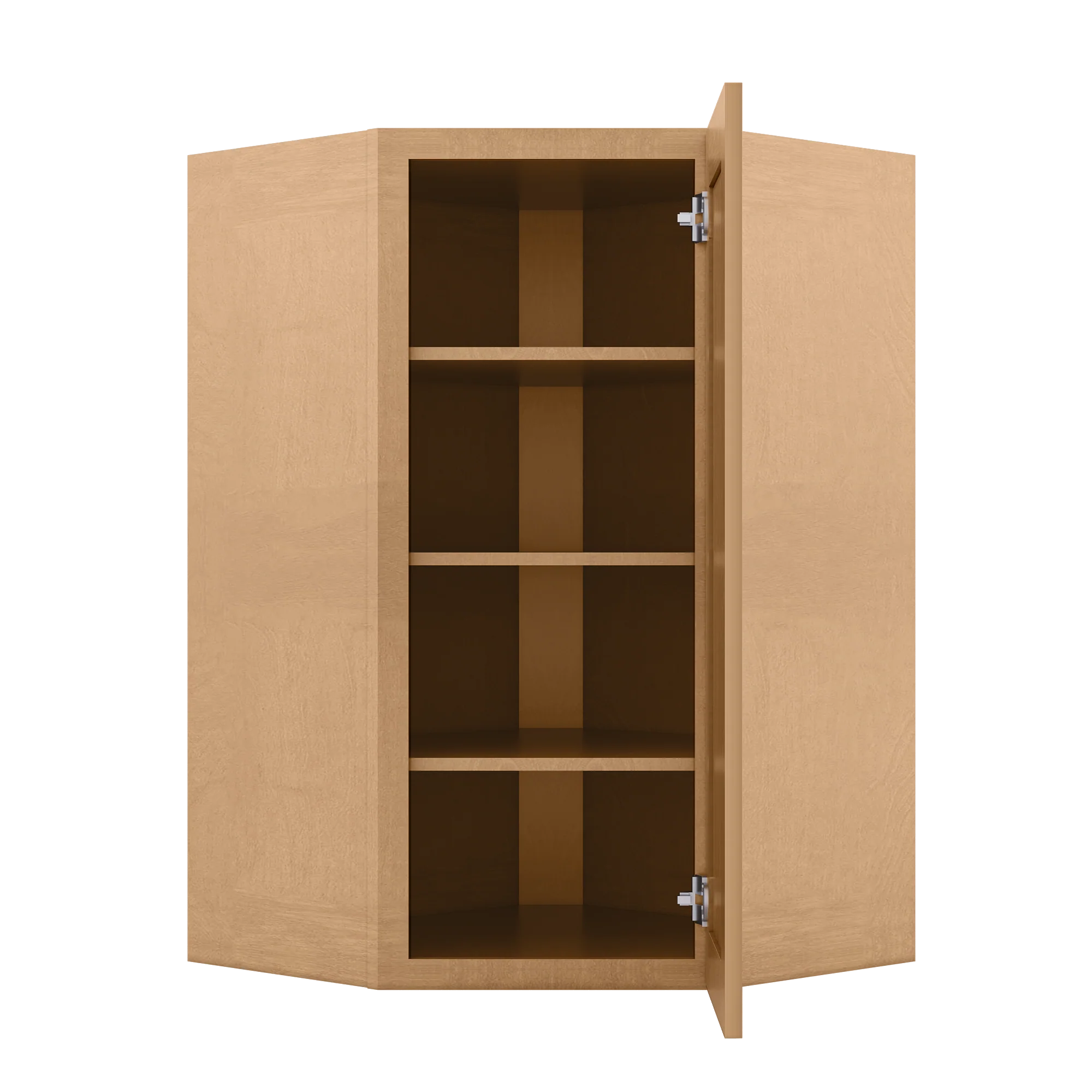 Diagonal Corner Kitchen Cabinet DC2742 Shaker Toffee 27 in. width 42 in. height 15 in. depth - Image 5