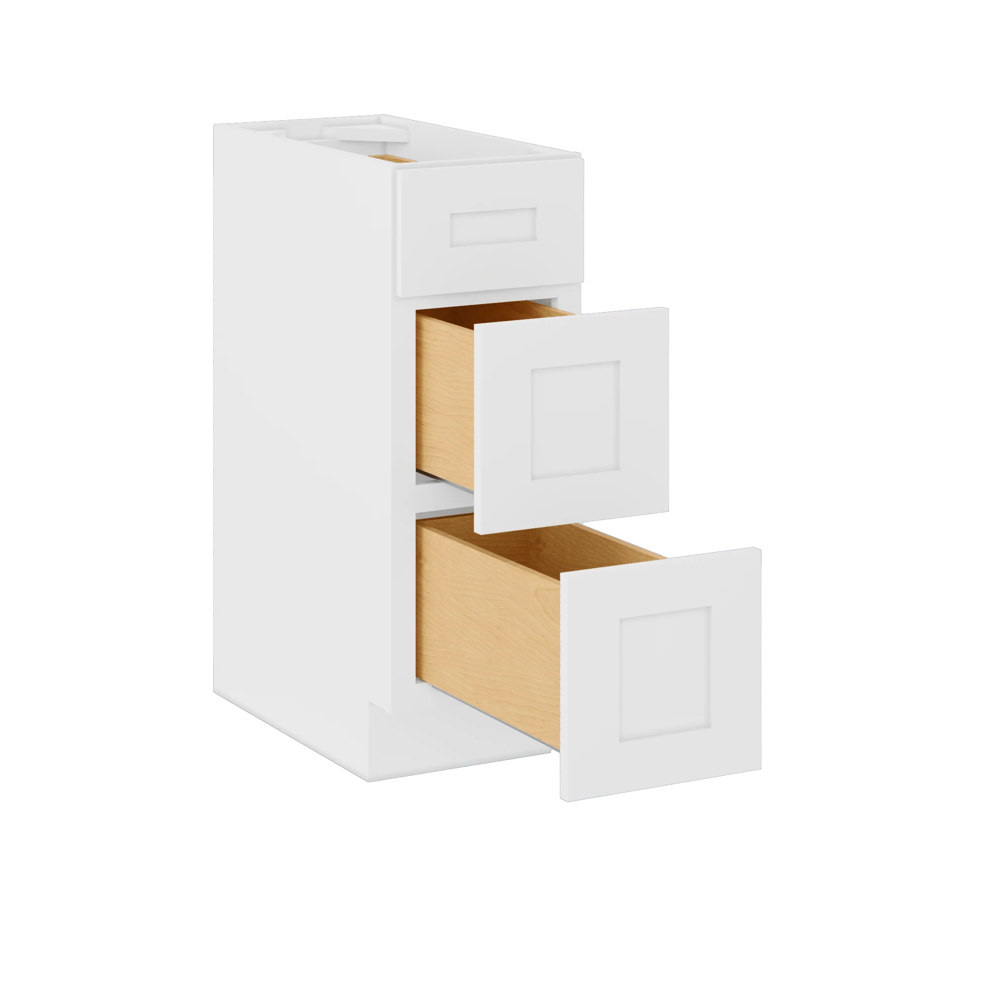 Drawer Base Kitchen Cabinet DB12 Alpina White LessCare 12 in. width 34.5 in. height 24 in. depth - Image 4