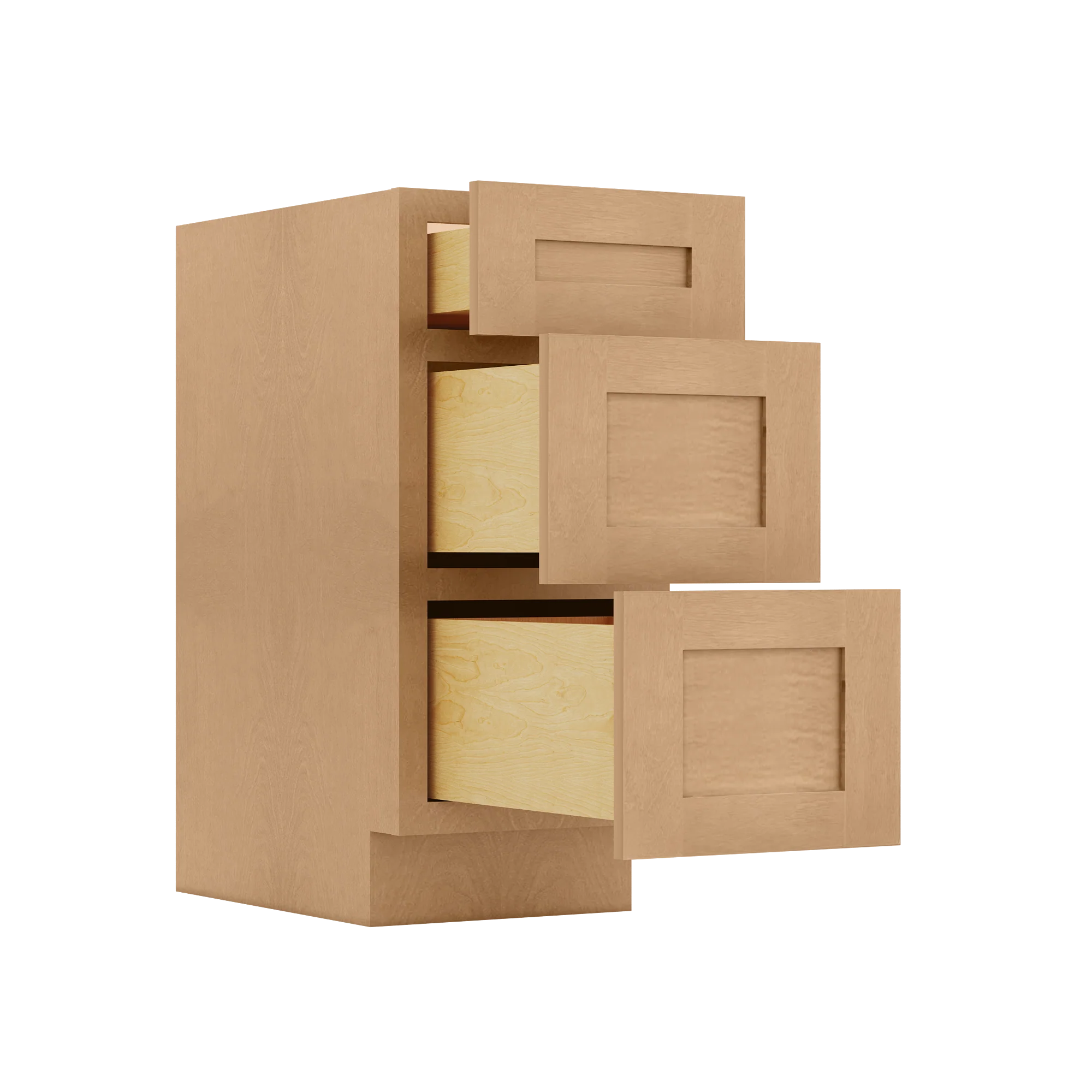 Drawer Base Kitchen Cabinet DB15 Shaker Toffee 15 in. width 34.5 in. height 24 in. depth - Image 4
