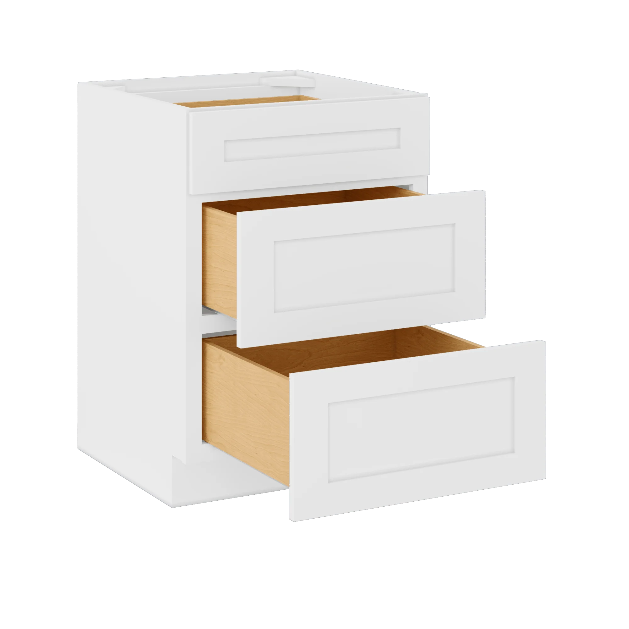Drawer Base Kitchen Cabinet DB24 Alpina White LessCare 24 in. width 34.5 in. height 24 in. depth - Image 4